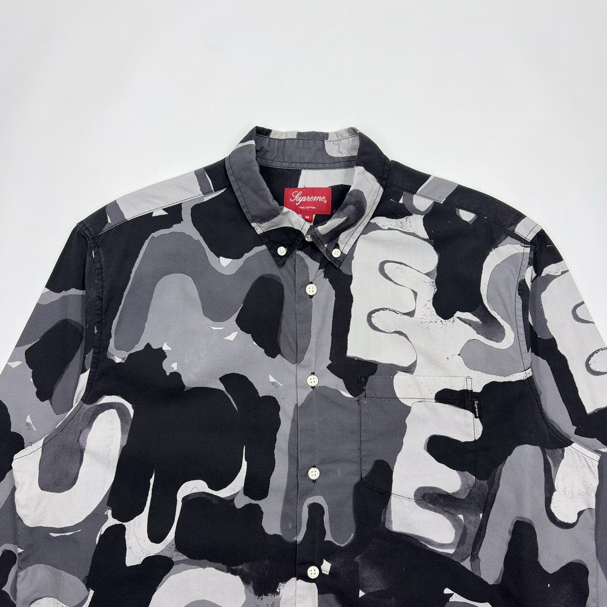 Supreme Supreme Painted Logo Shirt Button Up Size US M / EU 48-50 / 2 - 3 Thumbnail