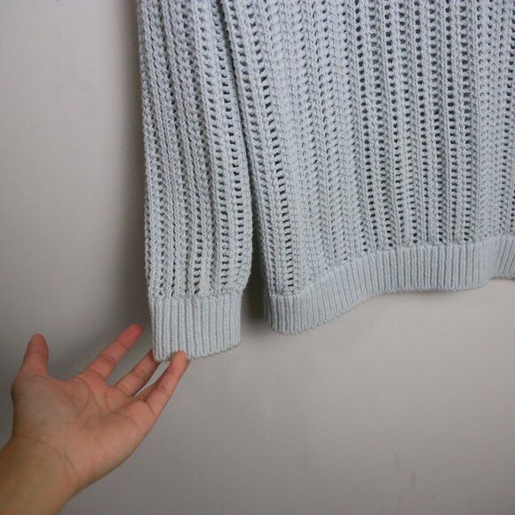 Aritzia Aritzia Wilfred Free Afterglow Glacier Blue Mesh Sweater Size S / US 4 / IT 40 - 4 Thumbnail
