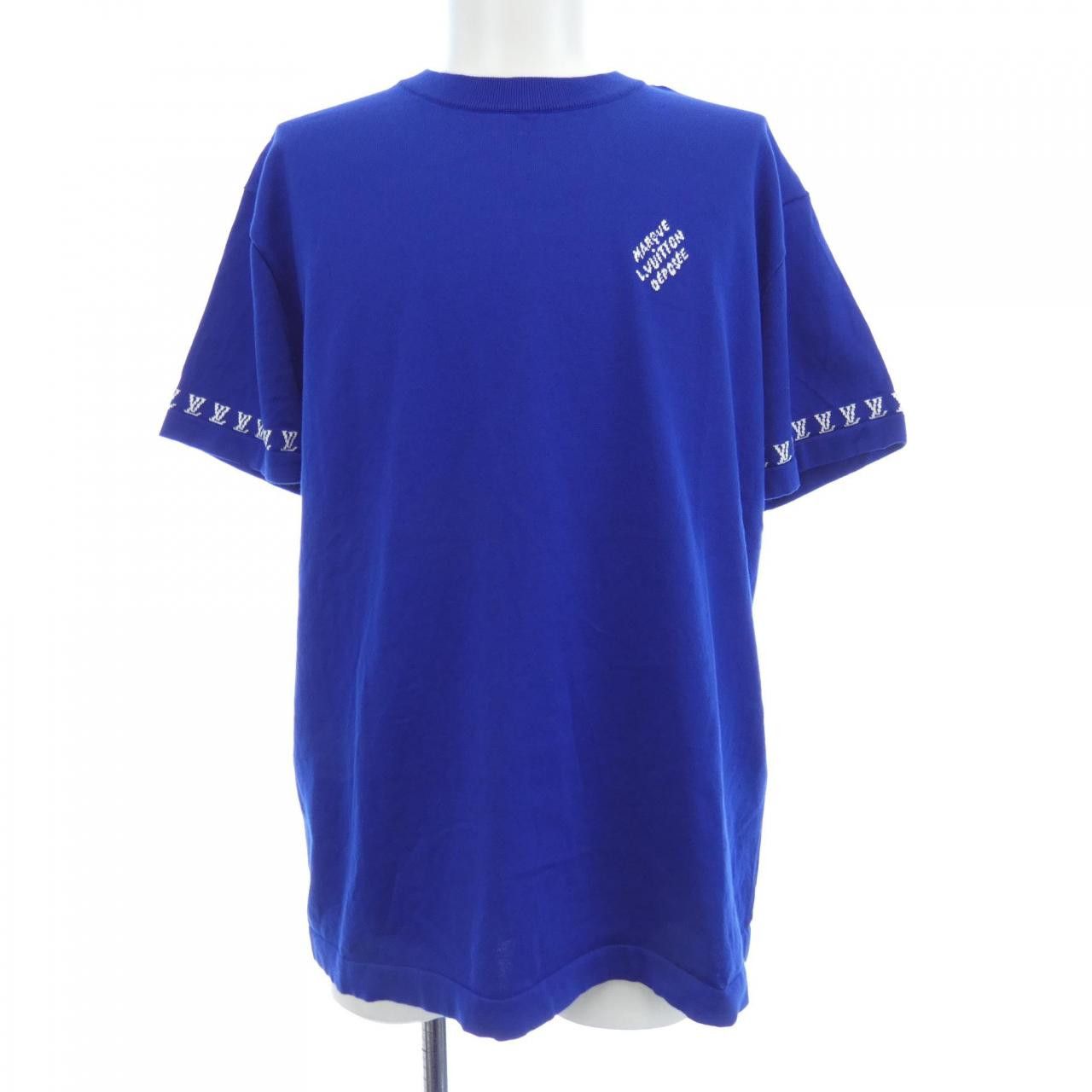 Louis Vuitton Louis Vuitton Louis Vuitton Signature Short Sleeve Cotton Knit Cotton Tops HRN47WZ34 DUTY FREE for USA Size ONE SIZE - 1 Thumbnail