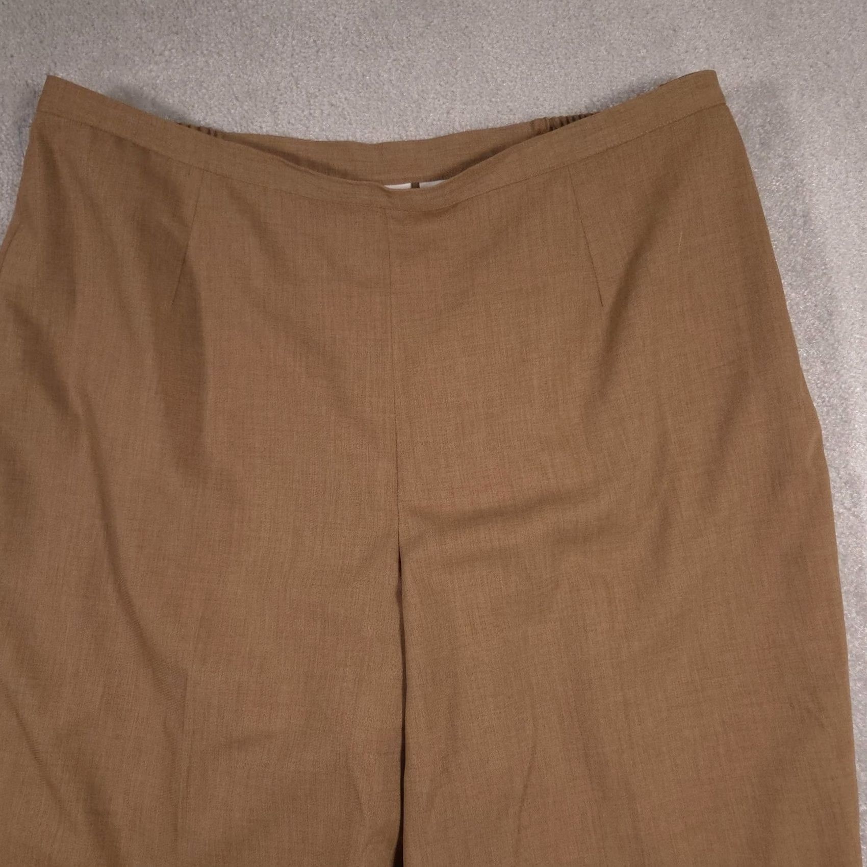 Vintage VINTAGE Alfred Dunner Pants Womens 22W Brown Lined Elastic Waist Stretch Dress Slacks Size 40" / US 18 - 3 Thumbnail