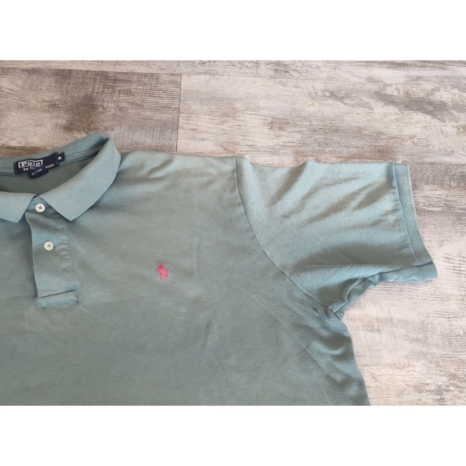 Polo Ralph Lauren Vintage Polo Ralph Lauren Men's Green Short Sleeve Polo Shirt XL Made in USA 90s Classic Casual Golf Size US XL / EU 56 / 4 - 3 Thumbnail