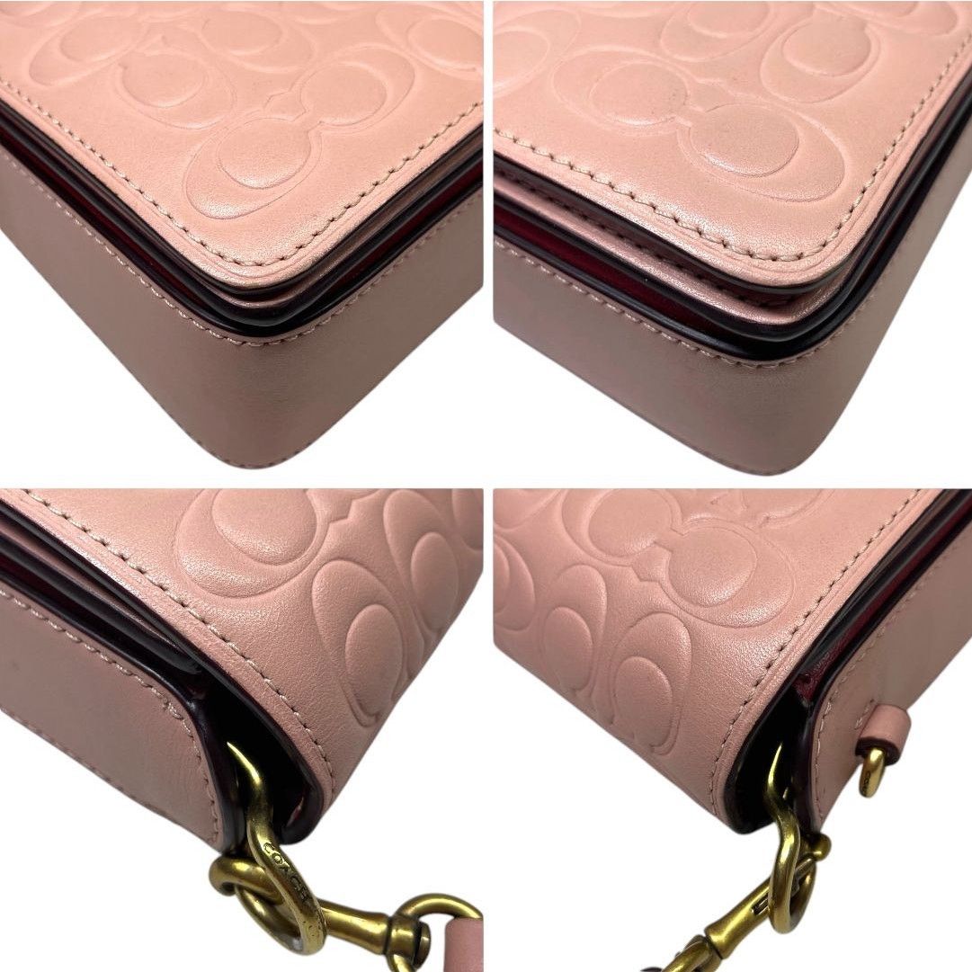 Coach Coach Dinky Crossbody Pink Embossed Kisslock Size ONE SIZE - 8 Thumbnail