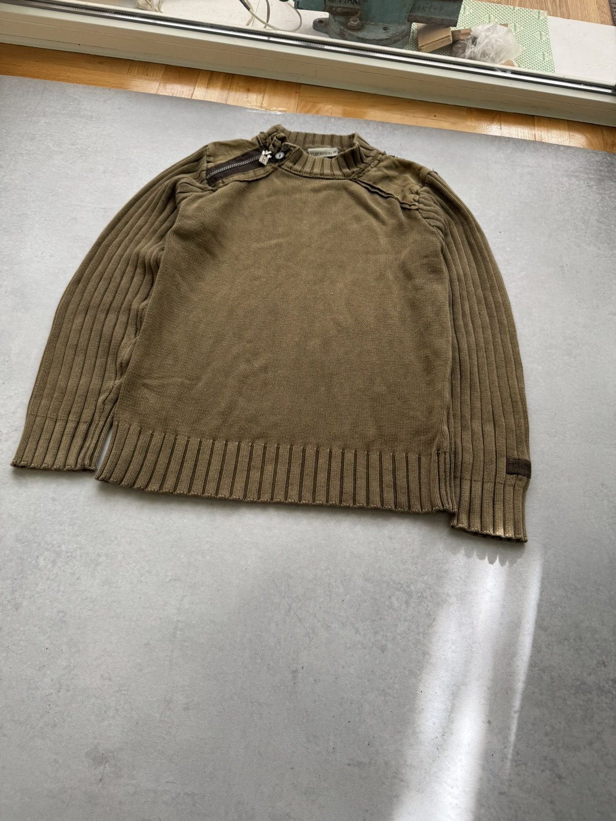 Le Grande Bleu (L.G.B.) Vintage Diesel Style Y2k Zipped Neck Ribbet Sweater Size US S / EU 44-46 / 1 - 2 Thumbnail