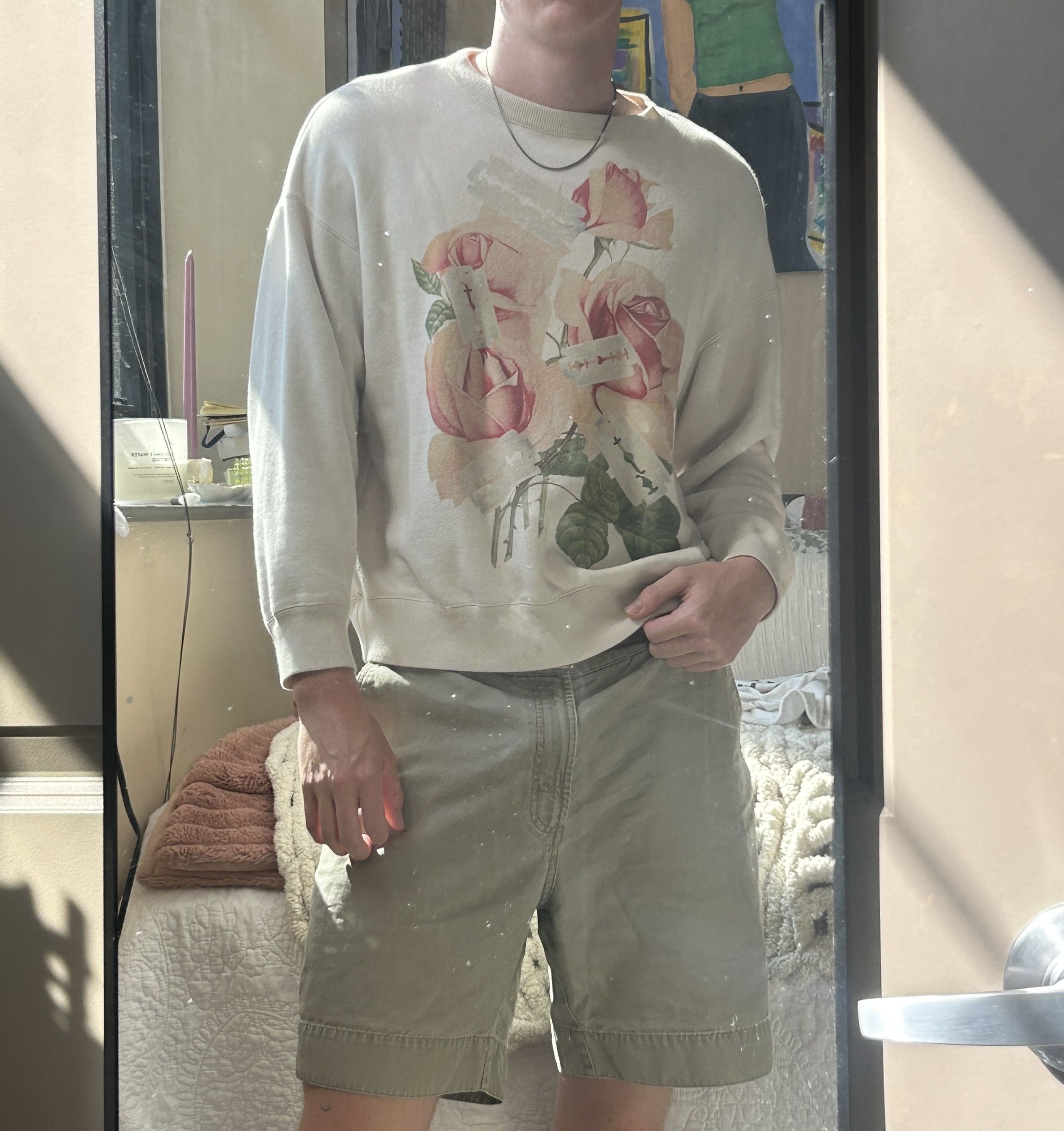Undercover Undercover Rose & Razor Blade sweatshirt - off-white Size US S / EU 44-46 / 1 - 3 Thumbnail