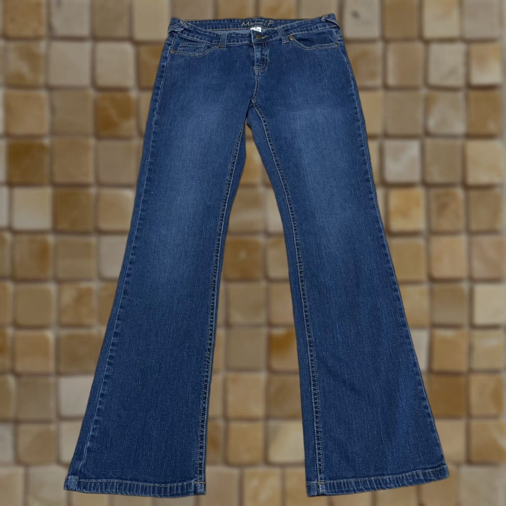 Denime VINTAGE Michael F. Bootcut Jeans Women Juniors Size 13 Blue Denim Stretch Size 34" / US 12 / IT 48 - 1 Thumbnail