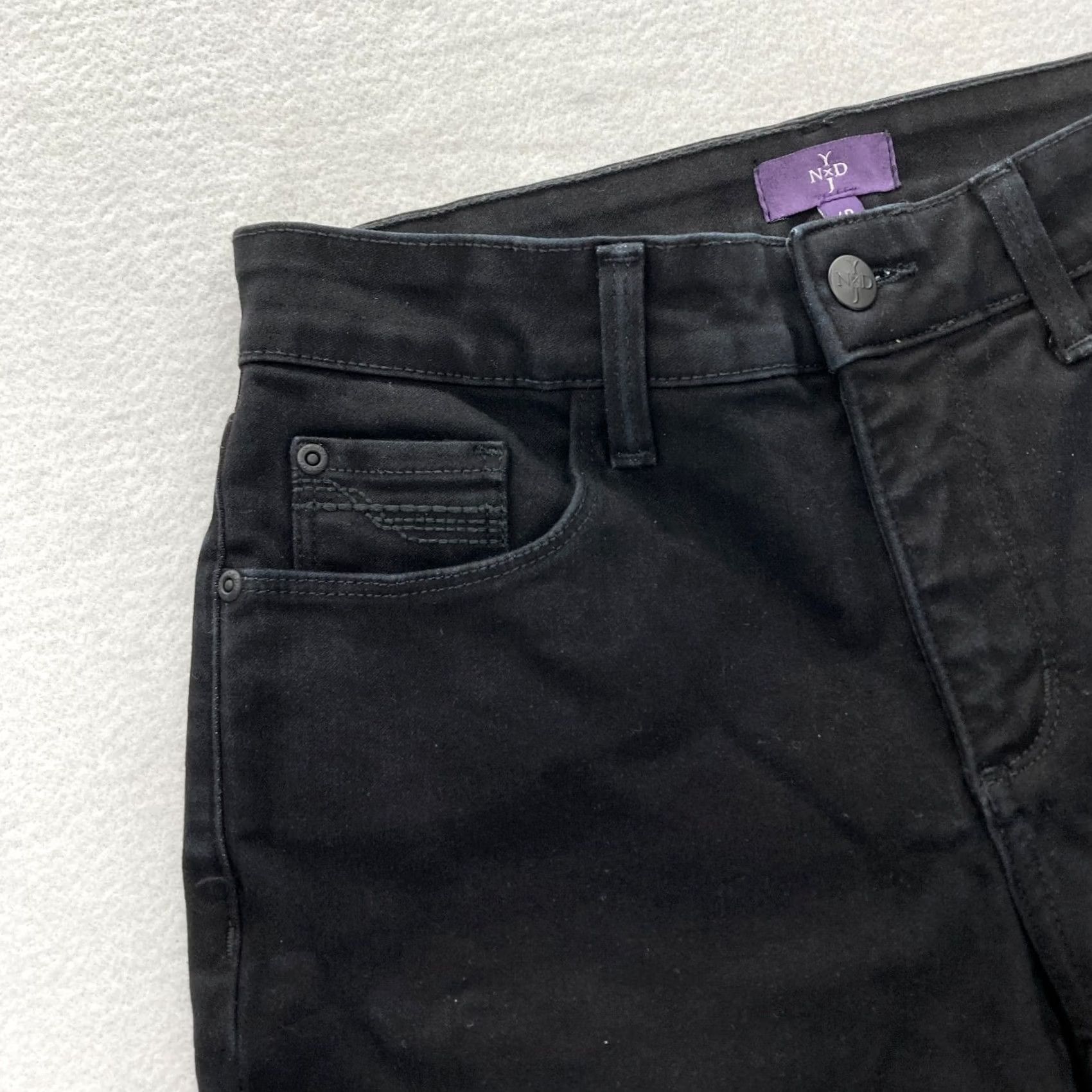 NYDJ NYDJ Jeans Women's 6P Petite Black Stretch Denim Legging Jegging Mid Rise Pants Size 28" / US 6 / IT 42 - 3 Thumbnail