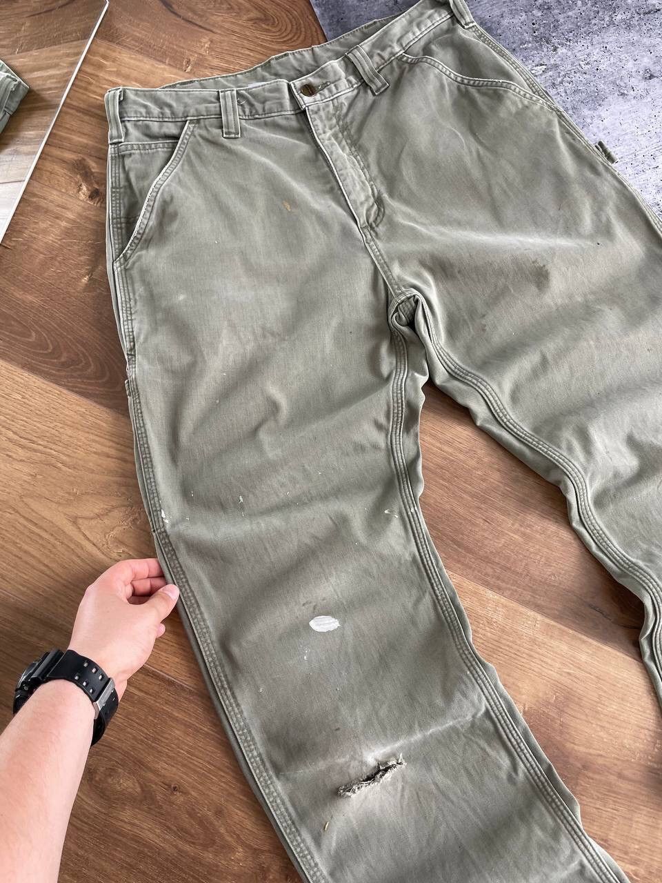 Carhartt × Vintage Vintage Carhartt Y2K Single Knee Carpenter Distressed Pants Size US 33 - 9 Thumbnail