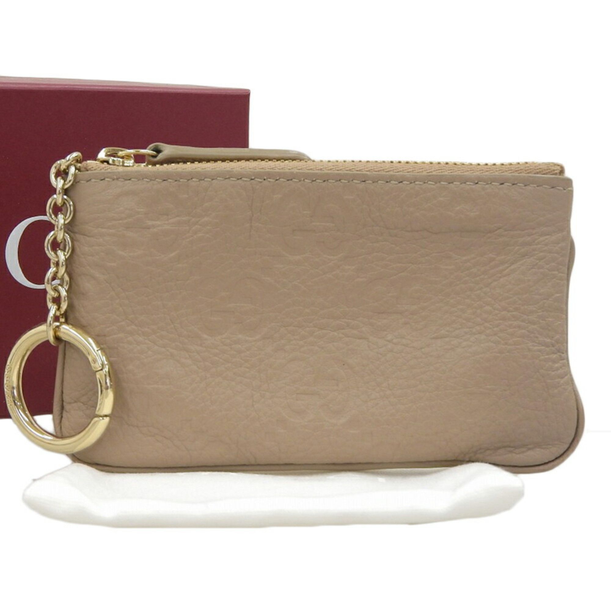 Gucci Gucci GG Emblem Key Case 815891 2184 Leather Beige Size ONE SIZE - 1 Thumbnail