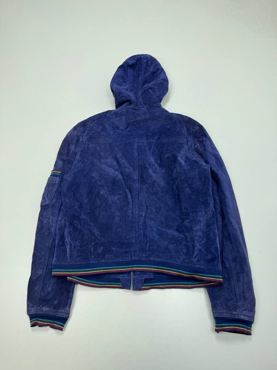Vera Pelle Vintage Vera Pelle Suede Hooded Jacket Purple Rainbow Trim Size L / US 10 / IT 46 - 7 Thumbnail