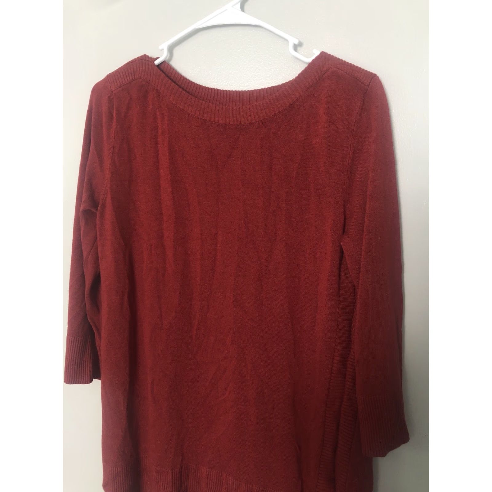 Vintage Cable & Gauge Sweater 3/4 Sleeve Cardigan Women’s Size M Red Maroon Knit Regular Vintage No Size M / US 6-8 / IT 42-44 - 2 Thumbnail