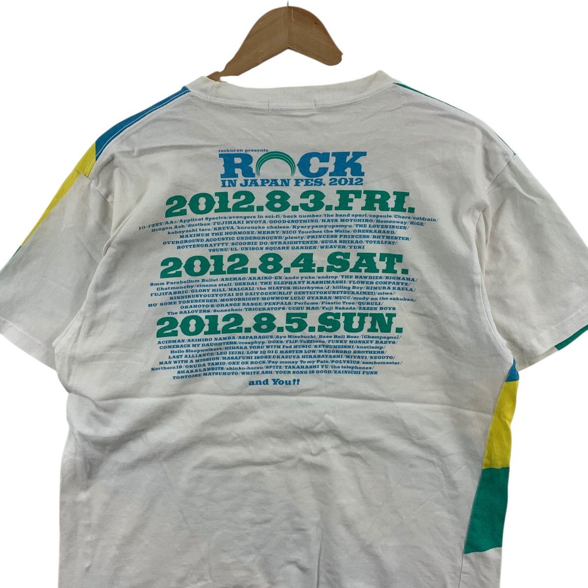 Other ROCKIN ON Rock In Japan Festival 2012 Striped Tee Shirt Size US L / EU 52-54 / 3 - 7 Thumbnail