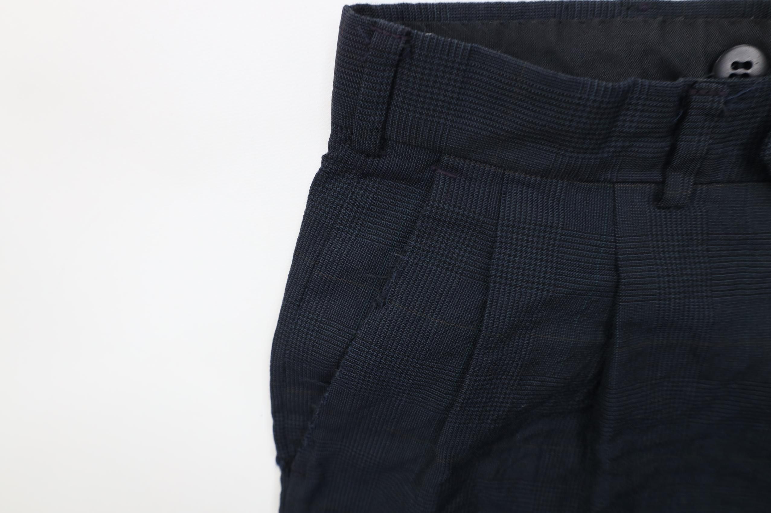 Burberry Vintage 90s Burberry Wool Knit Wide Leg Chino Pants Plaid Size US 32 / EU 48 - 9 Thumbnail
