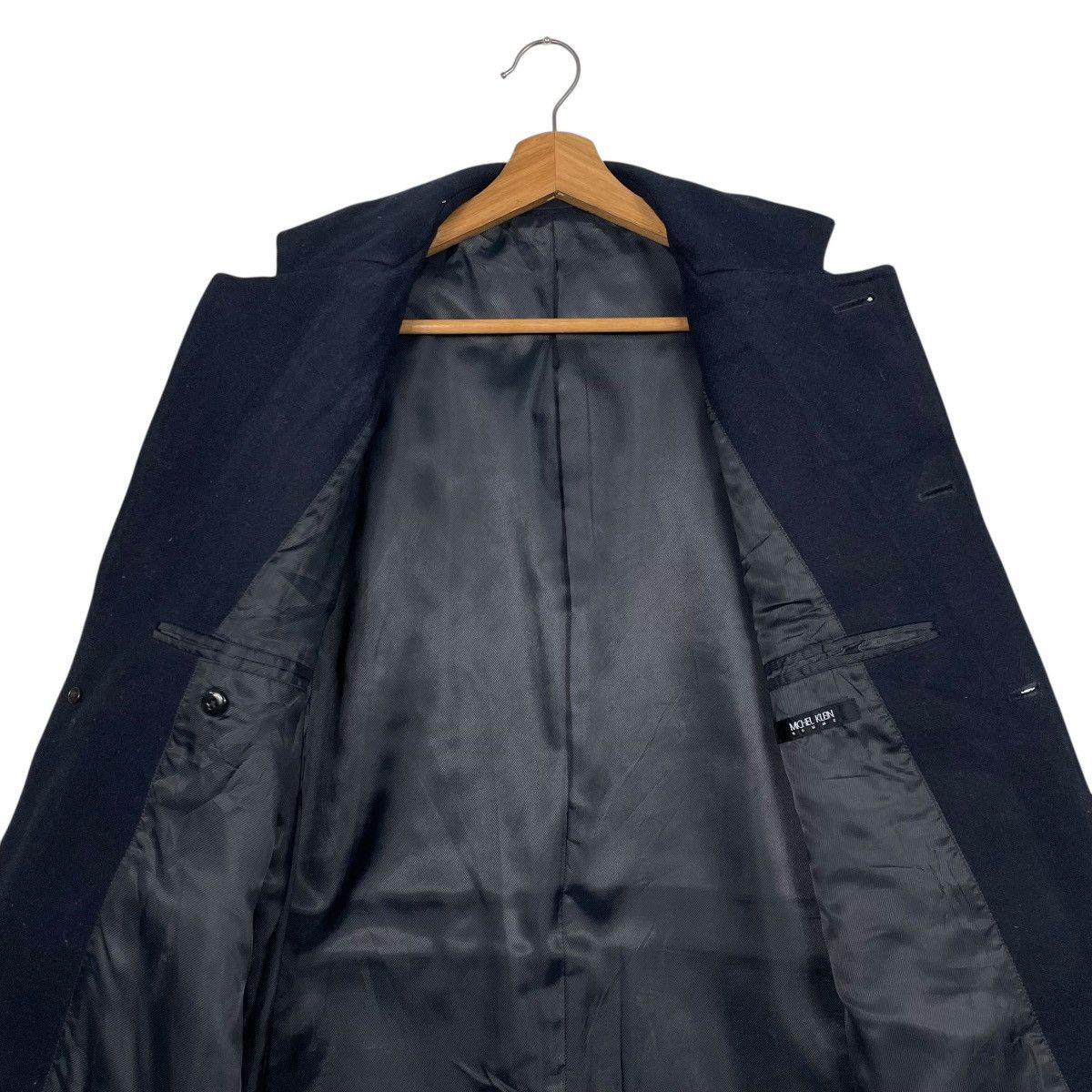 Michel Klein Michel Klein Black Wool Coat Size US M / EU 48-50 / 2 - 12 Thumbnail