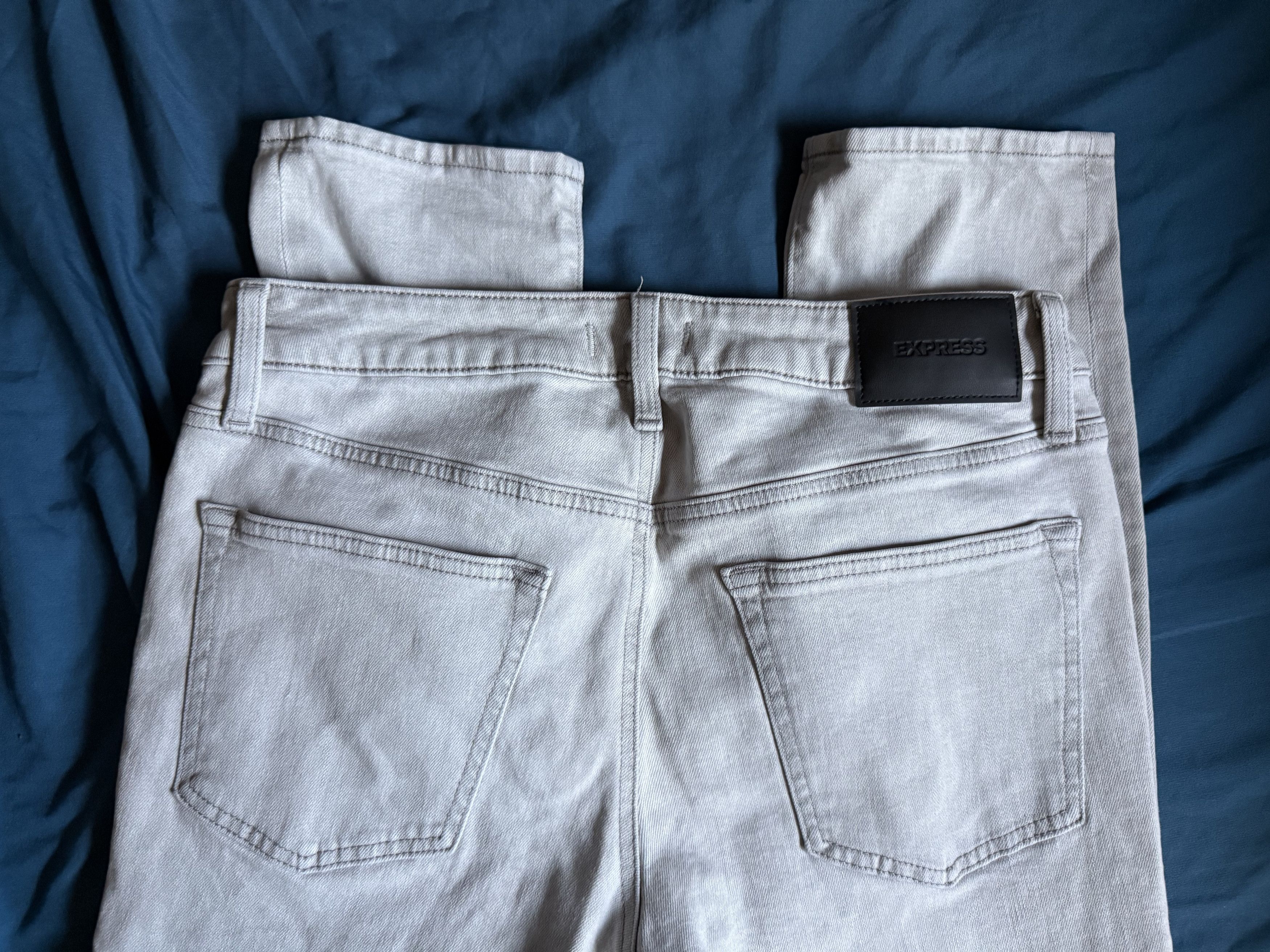 Express Express Skinny Grey Hyper Stretch Jeans 31x30 $98 Size US 31 - 5 Thumbnail