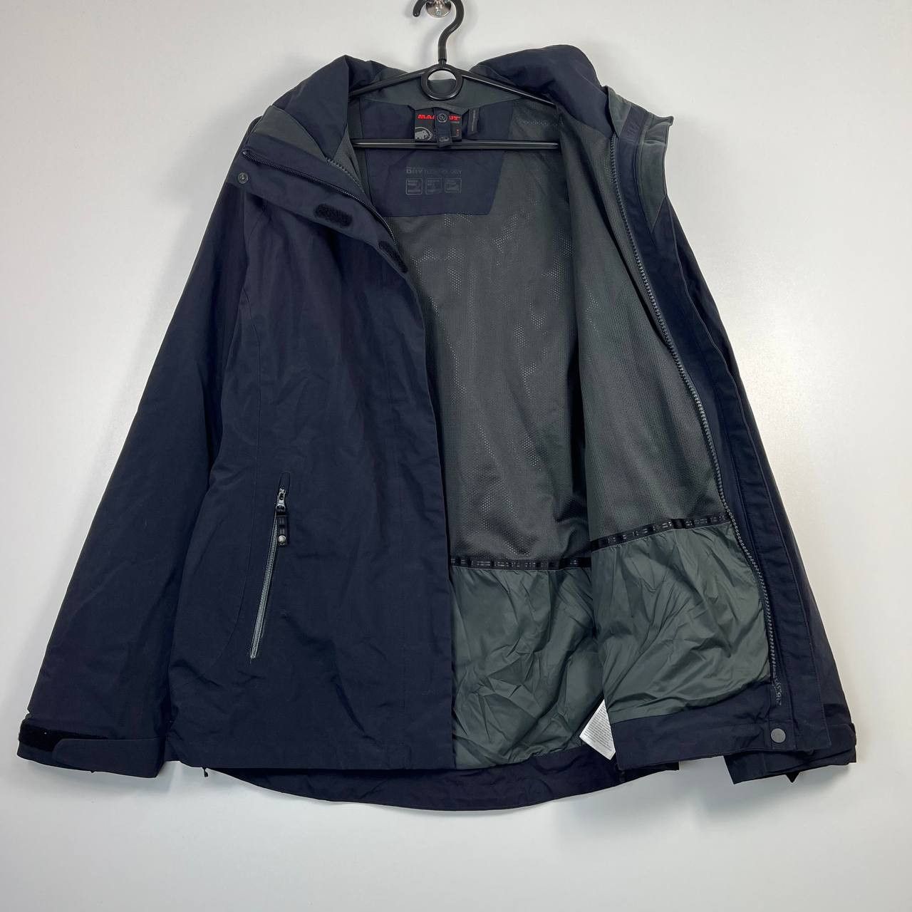 Mammut Mammut DRYtech Waterproof Jacket Hooded Navy Hiking Shell S Size US S / EU 44-46 / 1 - 3 Thumbnail
