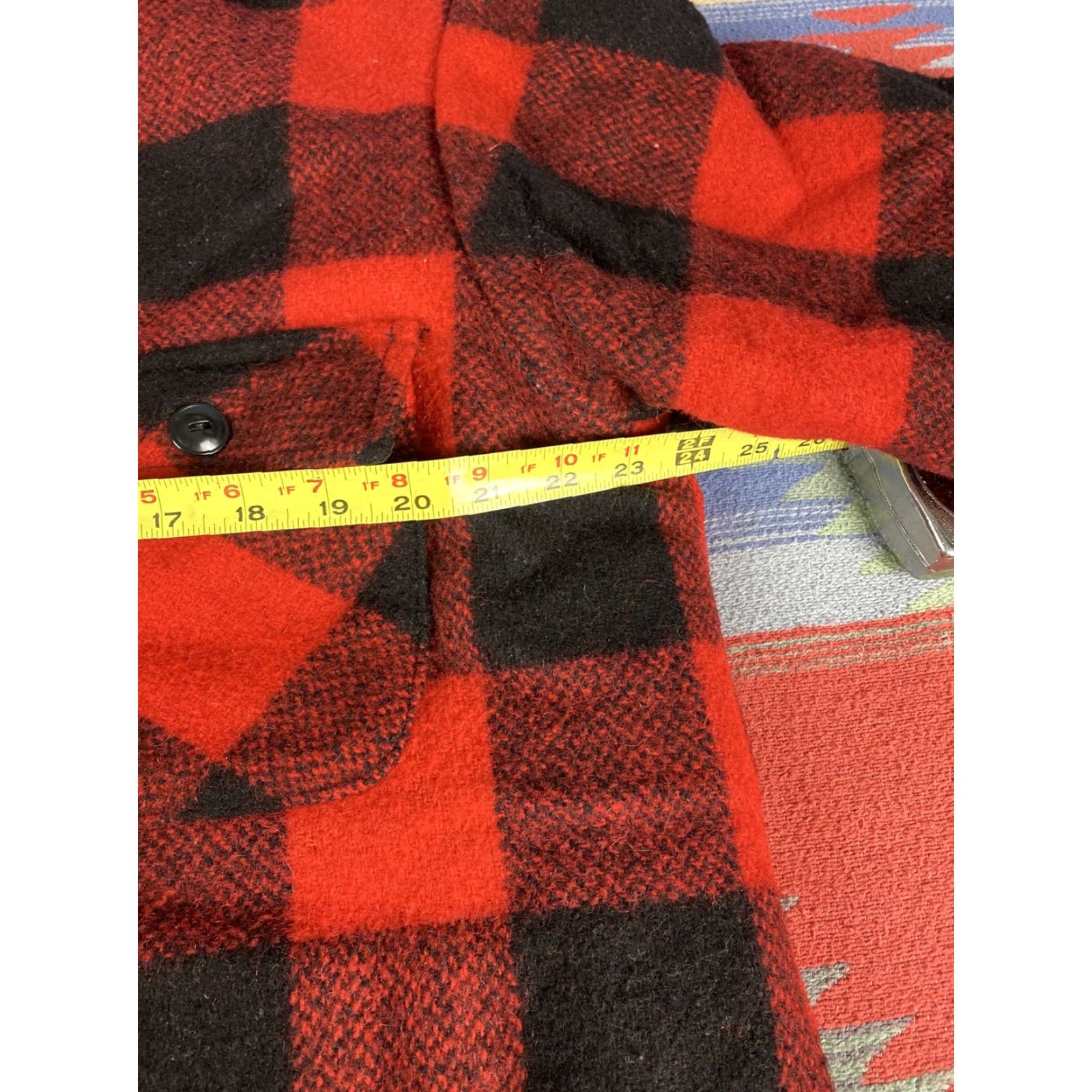 Vintage VINTAGE Mackinaw Wool Hunting Field Jacket M Black Plaid Talon Zipper Unbranded Men Jacket Size US M / EU 48-50 / 2 - 7 Thumbnail