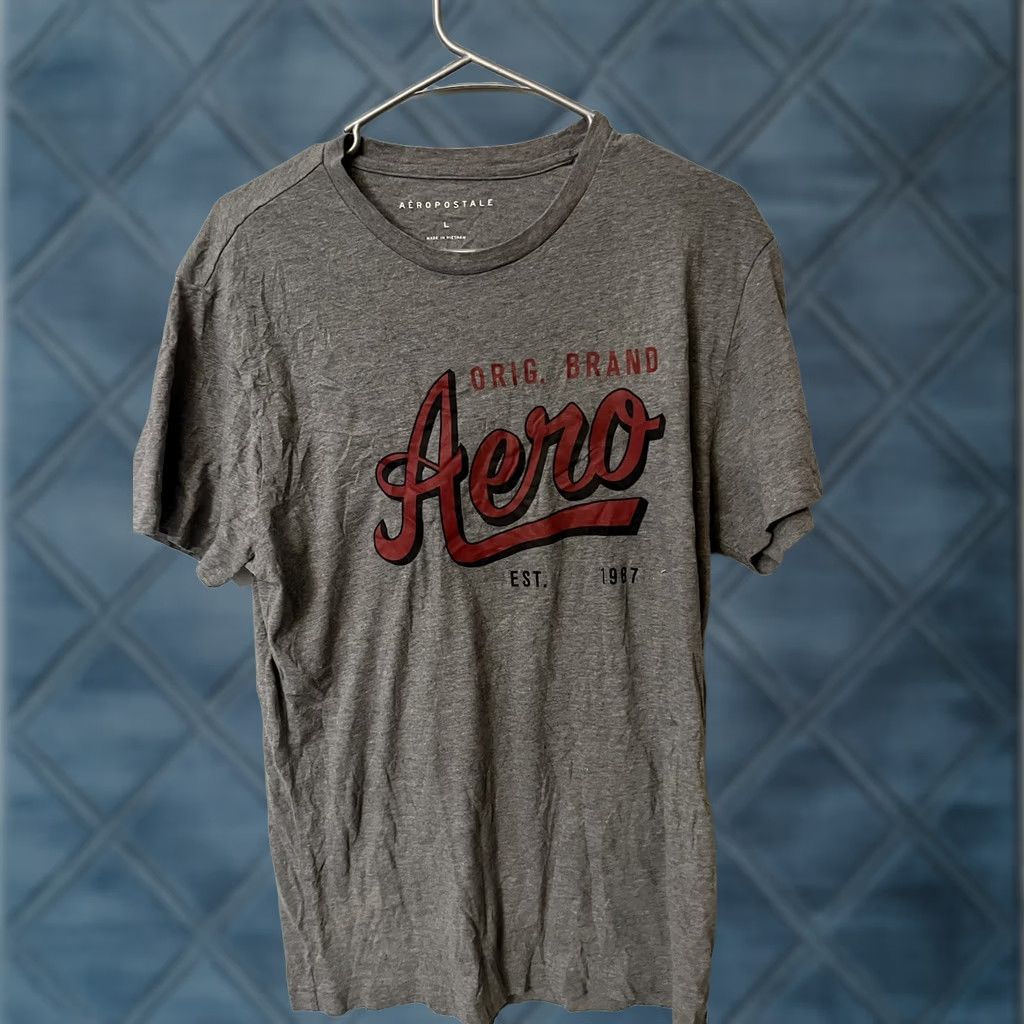 Aeropostale Aeropostale T-Shirt Mens Size Large Gray Logo Short Sleeve Casual Shirt Size US L / EU 52-54 / 3 - 1 Thumbnail