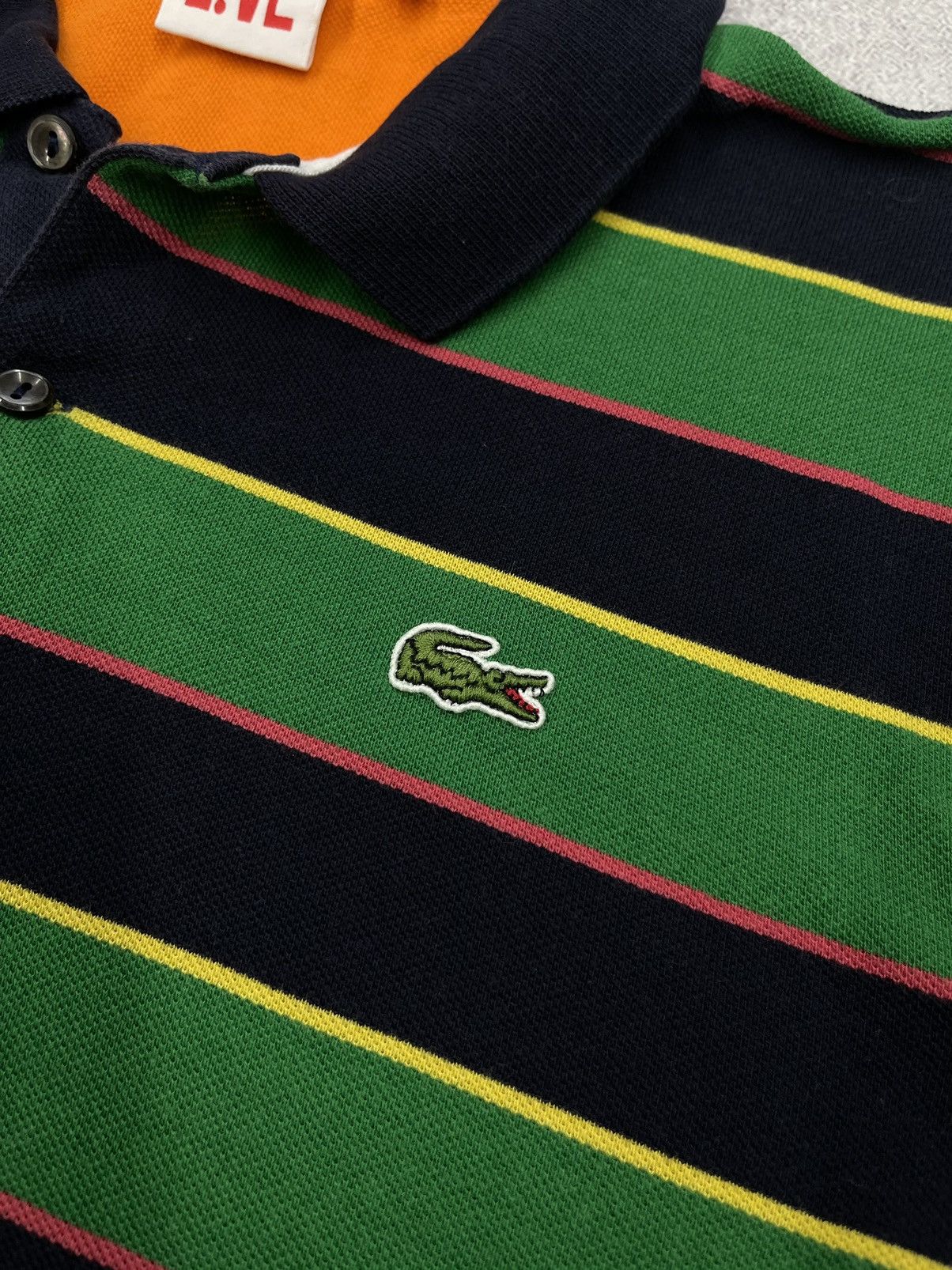 Lacoste Mens Lacoste Live Polo Striped Multicolored Y2K Size US M / EU 48-50 / 2 - 5 Thumbnail