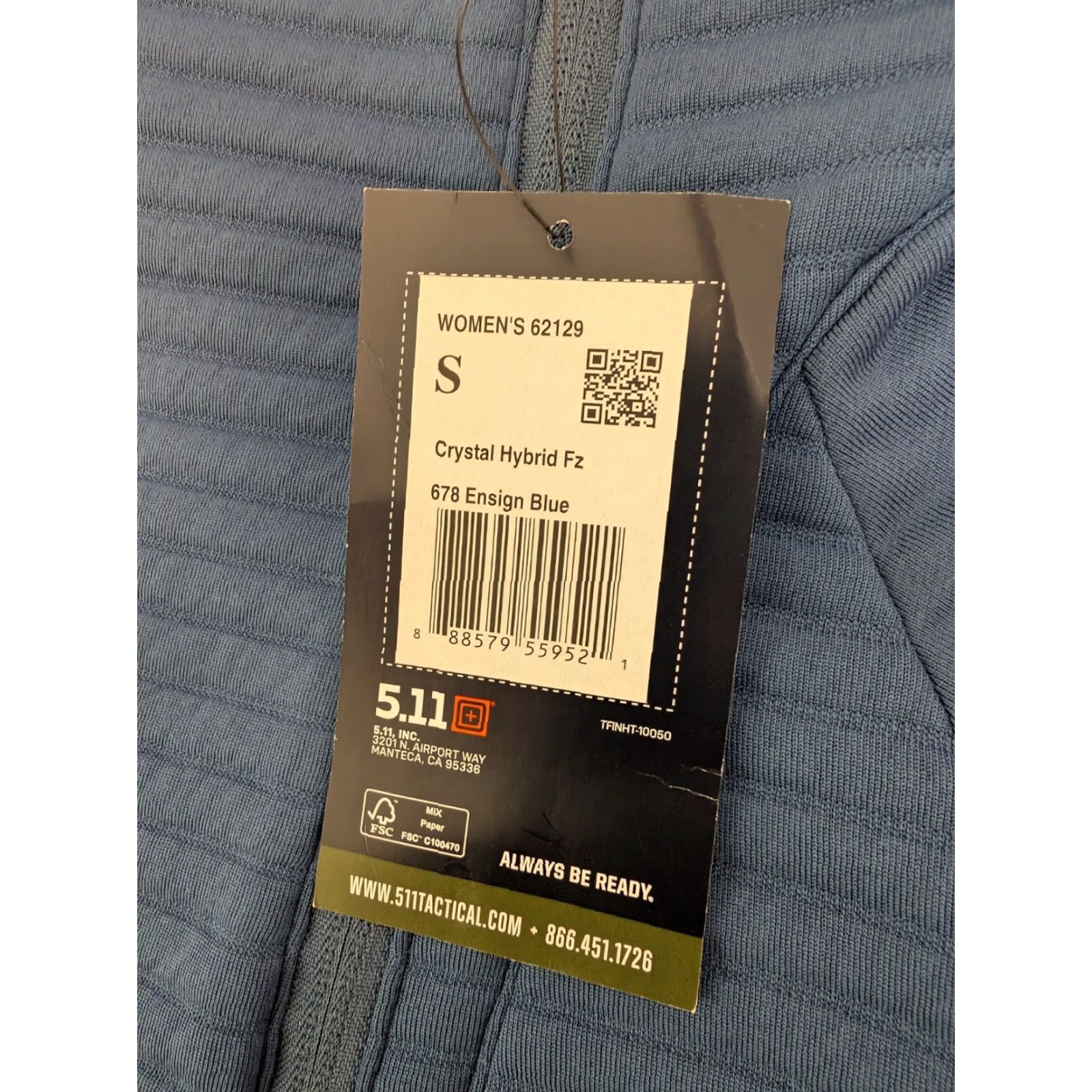 Vintage VINTAGE 5.11 Tactical Crystal Hybrid Jacket Womens SM Asymmetrical Full Zip Blue Size S / US 4 / IT 40 - 2 Thumbnail