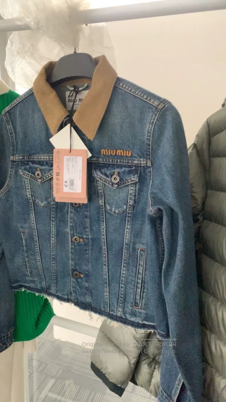 Miu Miu Miu Miu 42 Classic denim jacket Size L / US 10 / IT 46 - 4 Thumbnail