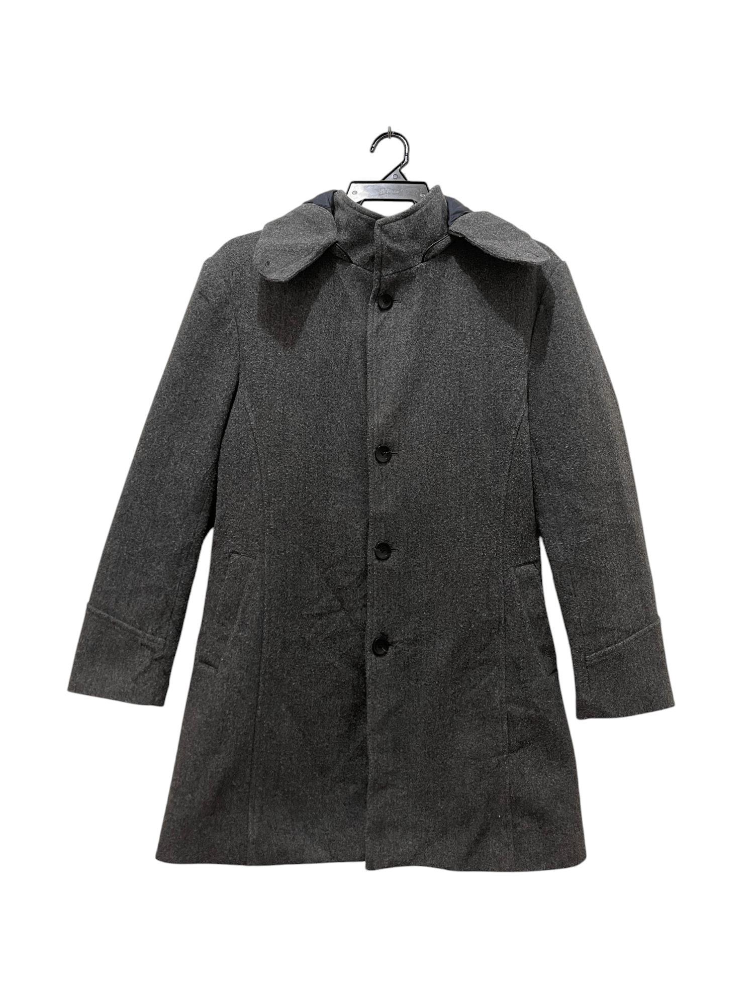 Michel Klein Homme Button Up Coat with Hoodie - Main Image