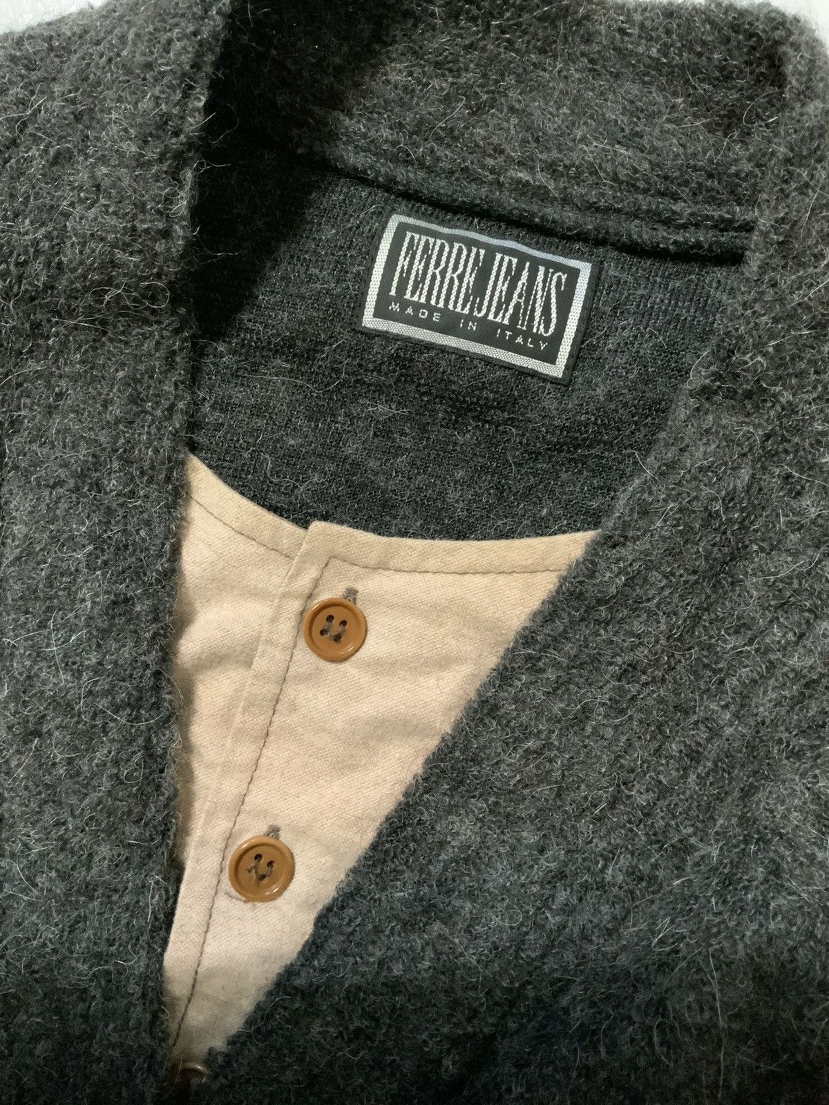 Gianfranco Ferre Vintage Ferre Italy Fuzzy Wool Henley Pullover Sweater Size US M / EU 48-50 / 2 - 5 Thumbnail