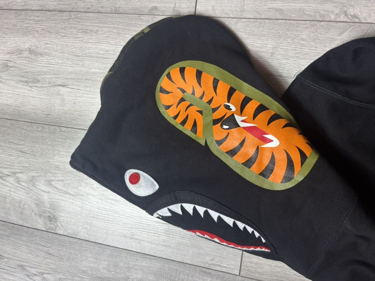 Bape Bape black half camo shark full zip hoodie Size US XL / EU 56 / 4 - 4 Thumbnail