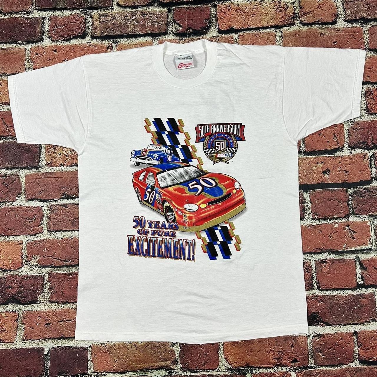 NASCAR Vintage Nascar T Shirt 50th Anniversary Winston Series 1998 Size US XL / EU 56 / 4 - 1 Thumbnail