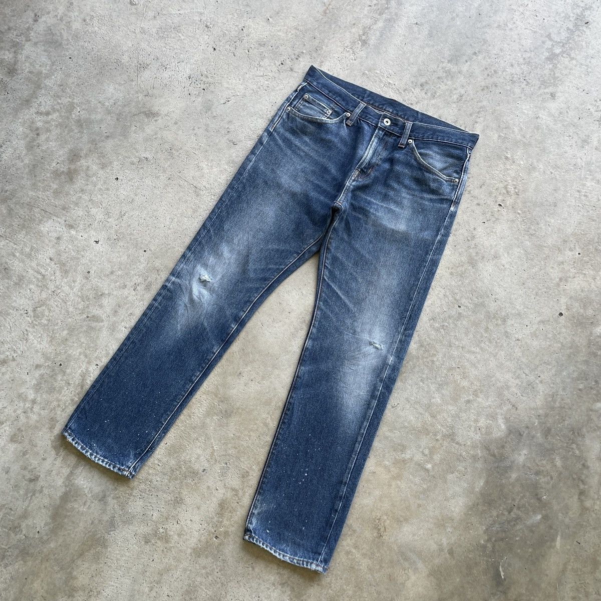 Japanese Brand Japanese Brand GU Faded Denim Pants Jeans W33x29 Size US 33 - 2 Thumbnail