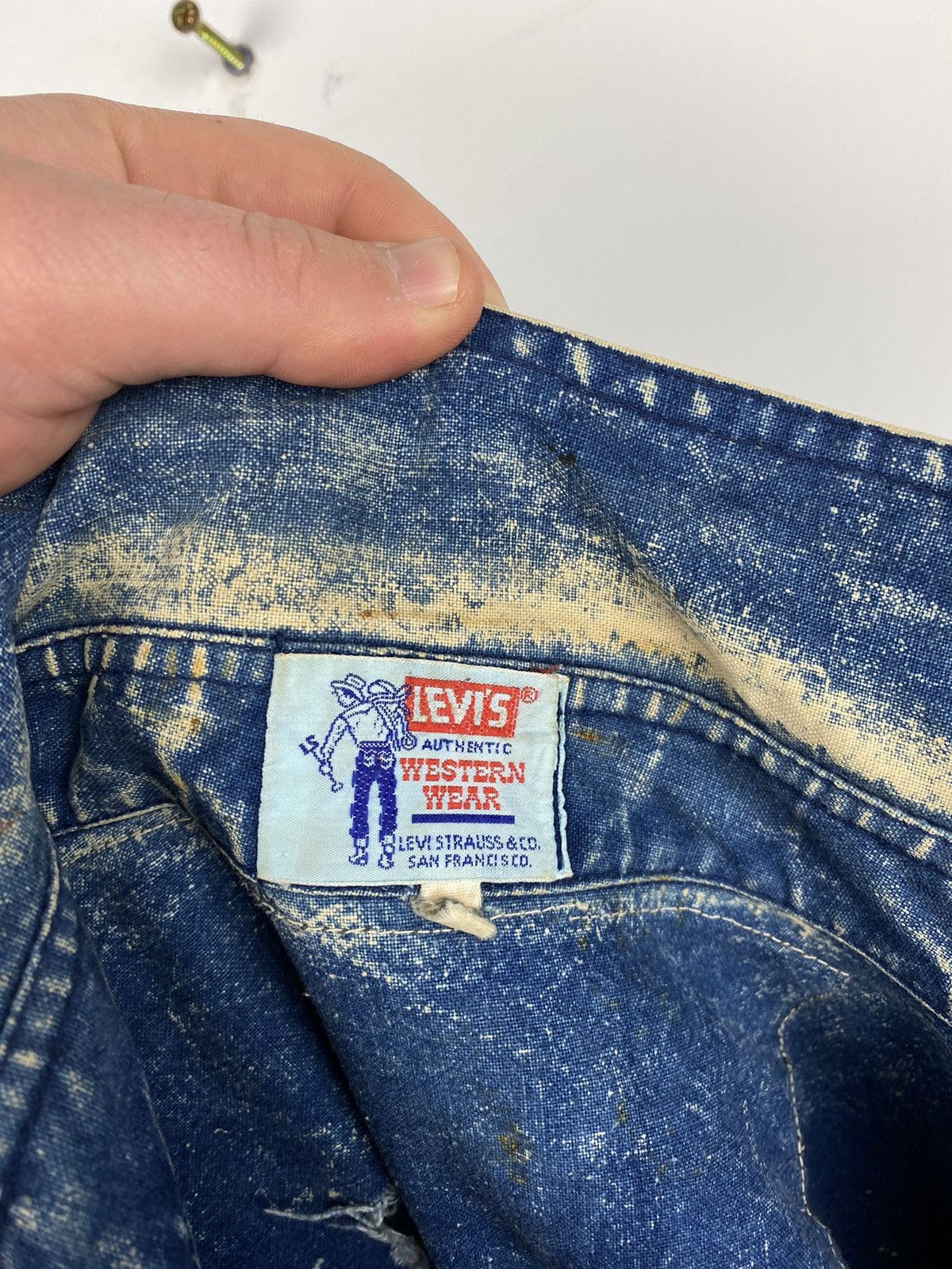Levi's Vintage Levi’s 1950s Denim Jeans Button Shirt Western Cowboy Size US L / EU 52-54 / 3 - 23 Thumbnail