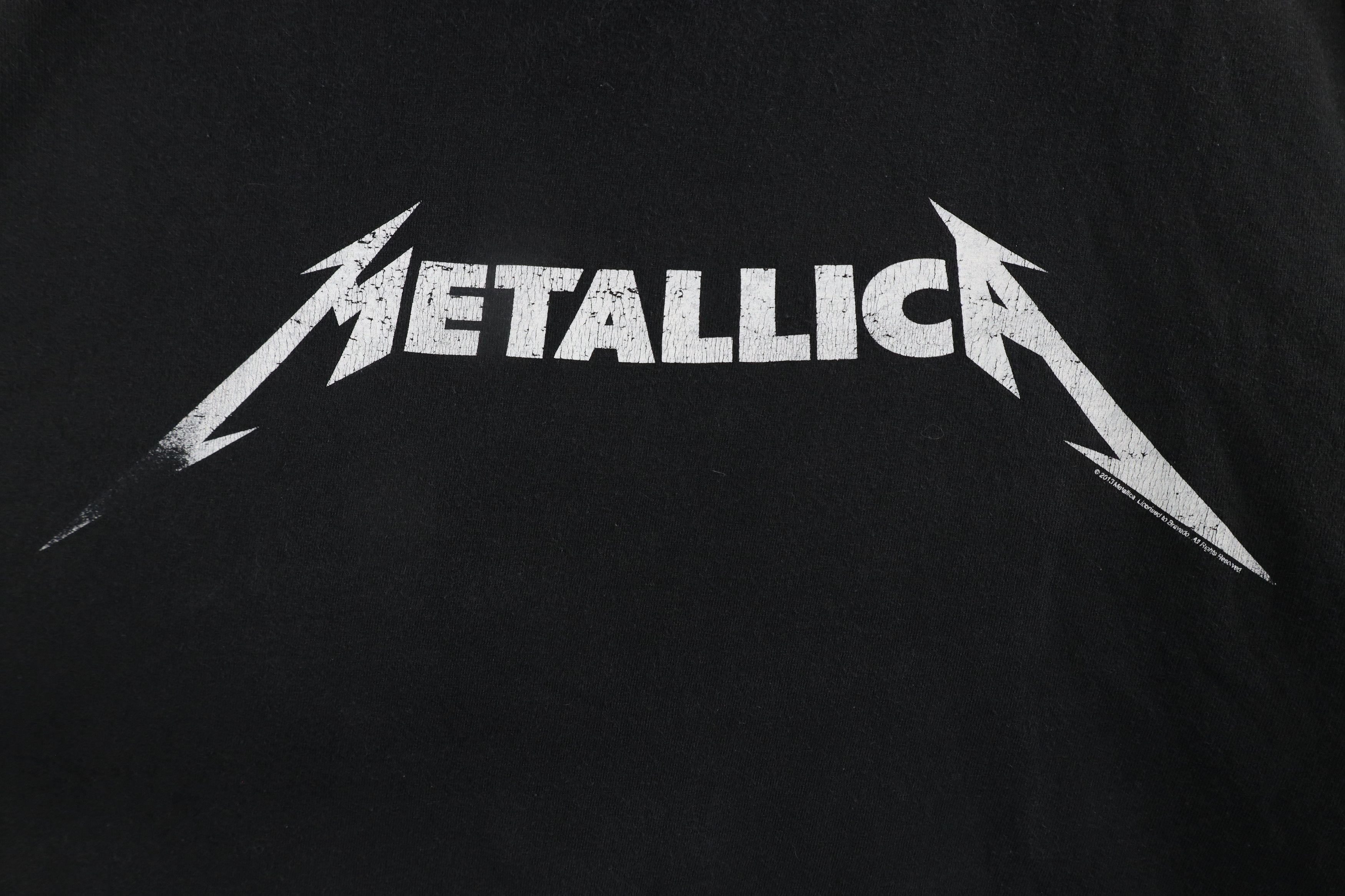 Vintage Vintage Y2K 2013 Out Metallica Band T-Shirt Black Cotton Size US XXL / EU 58 / 5 - 4 Thumbnail