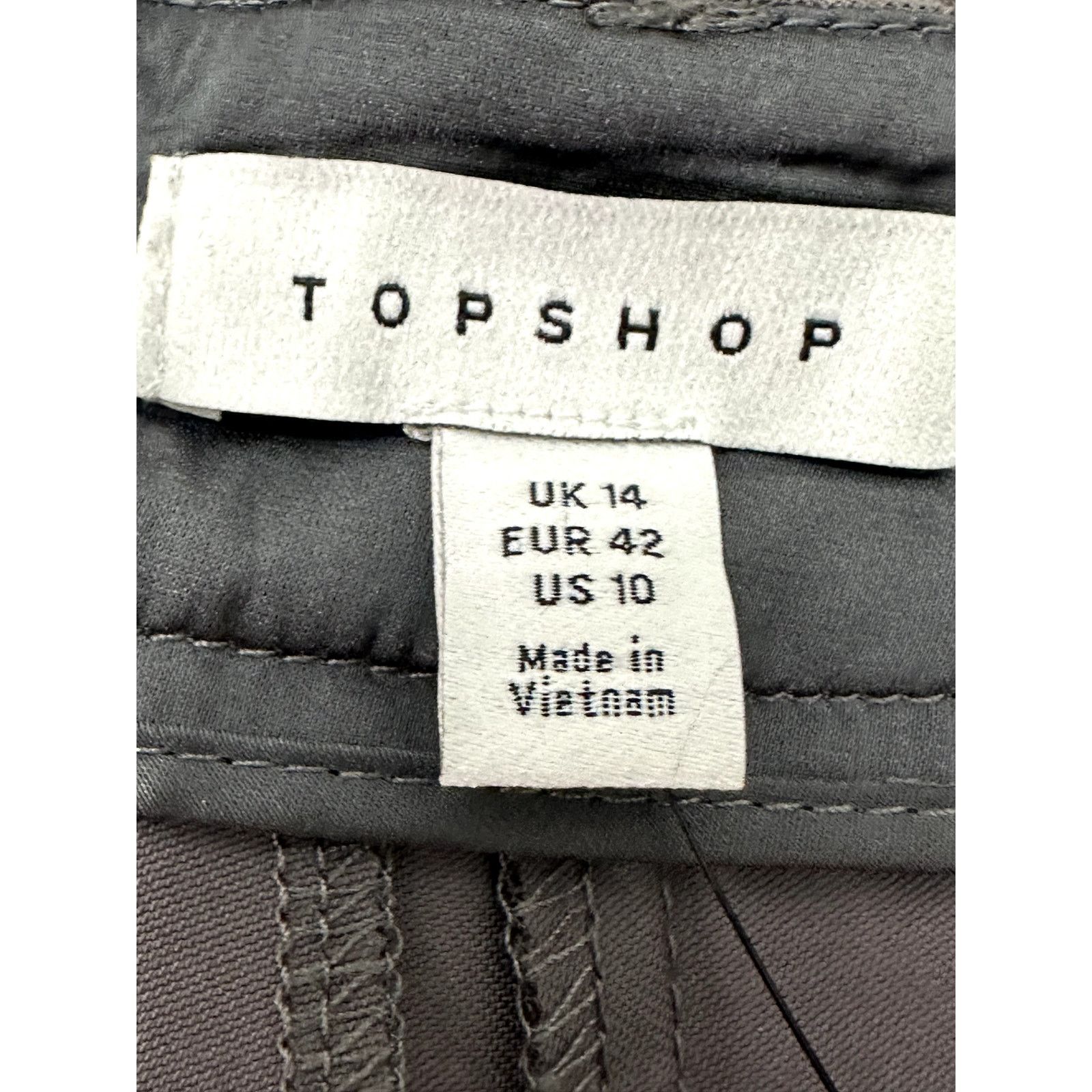 Topshop Topshop Slack Pants Wide Leg Flat Front Gray Women's 10 NWT Size 32" / US 10 / IT 46 - 7 Thumbnail
