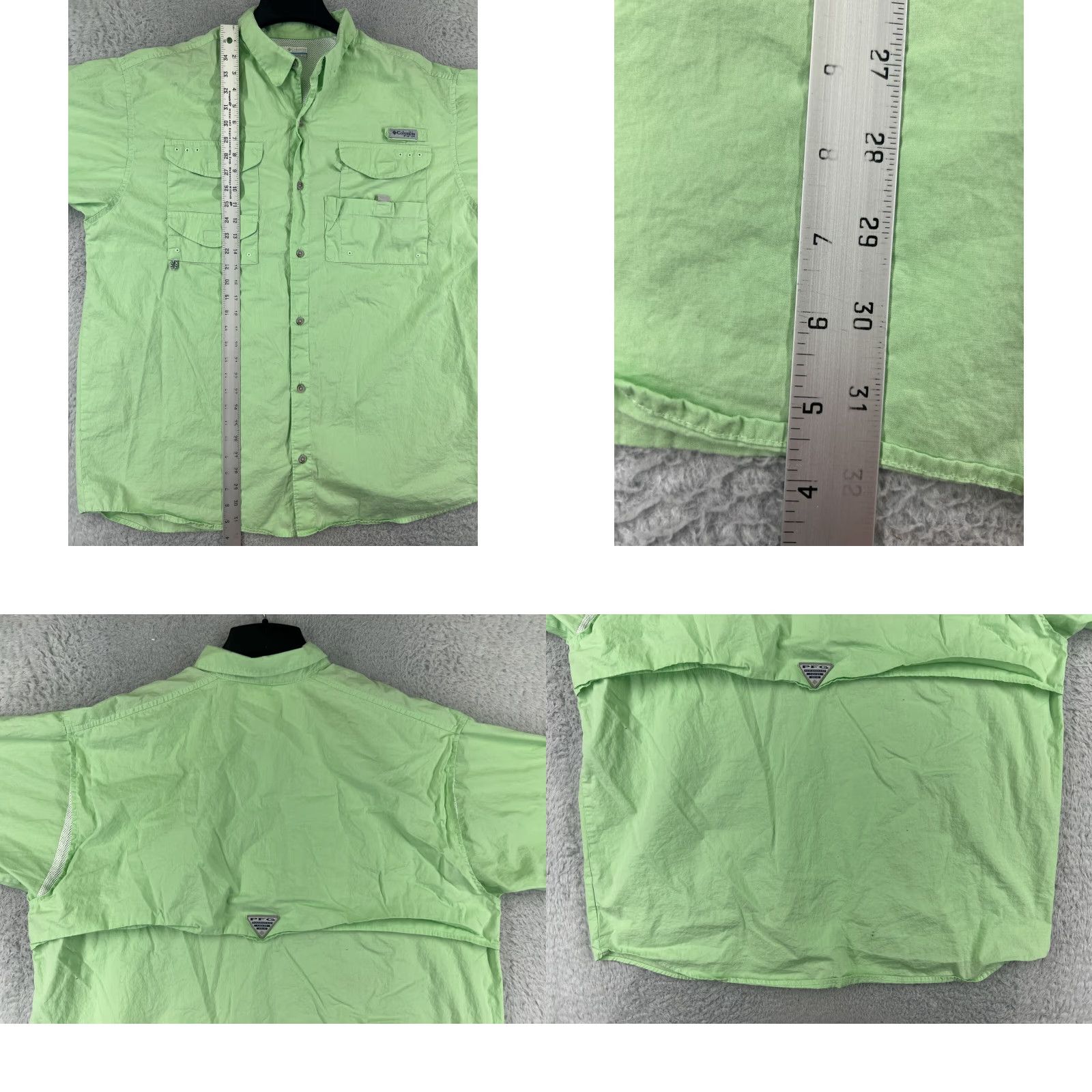 Vintage Columbia Mens Button-Up Shirt XL Green Cotton Angler Fishing PFG Vented Casual Size US XL / EU 56 / 4 - 9 Thumbnail