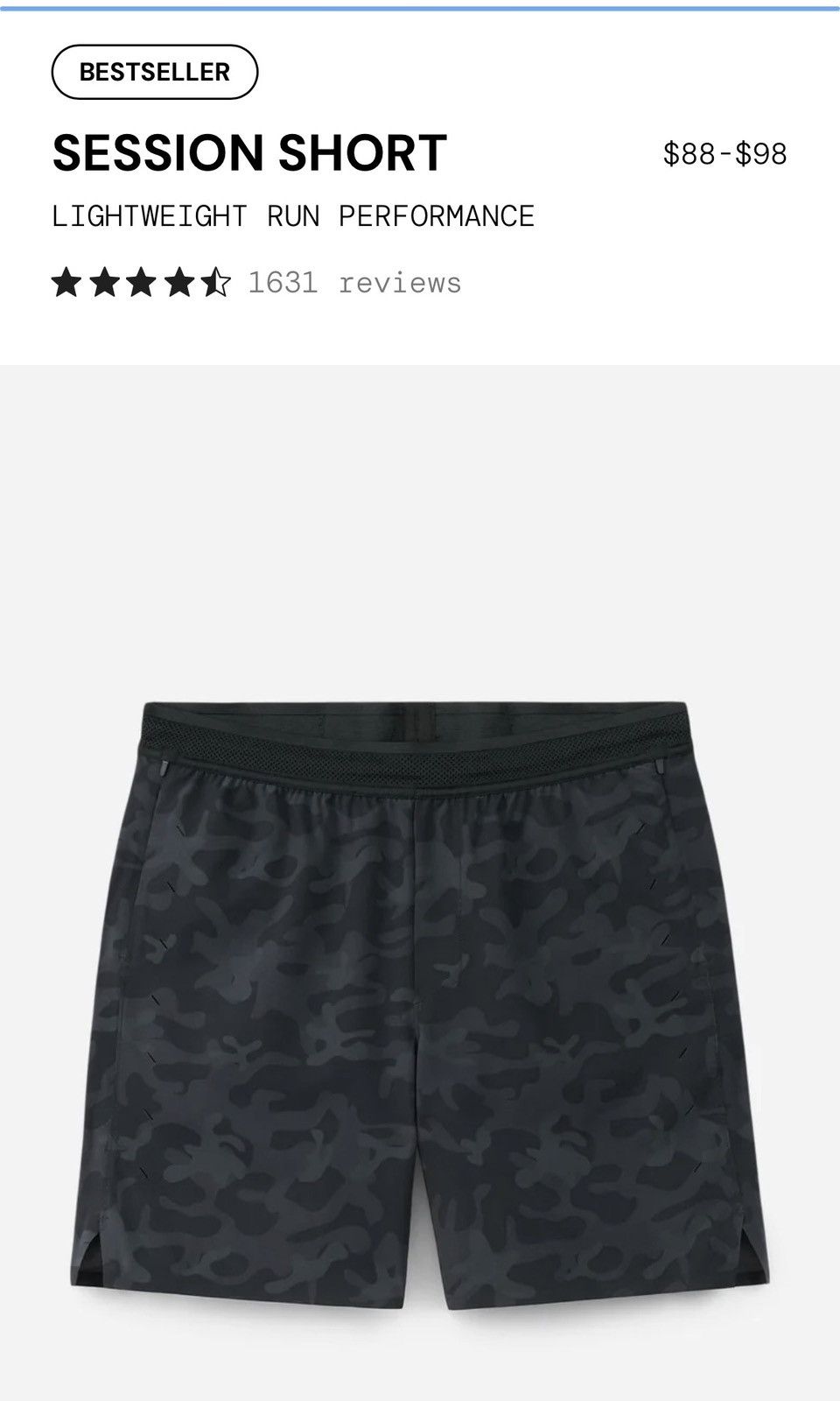 Ten Thousand Session Short - Black Camo / No Liner 5 inches. Size US 32 / EU 48 - 5 Thumbnail