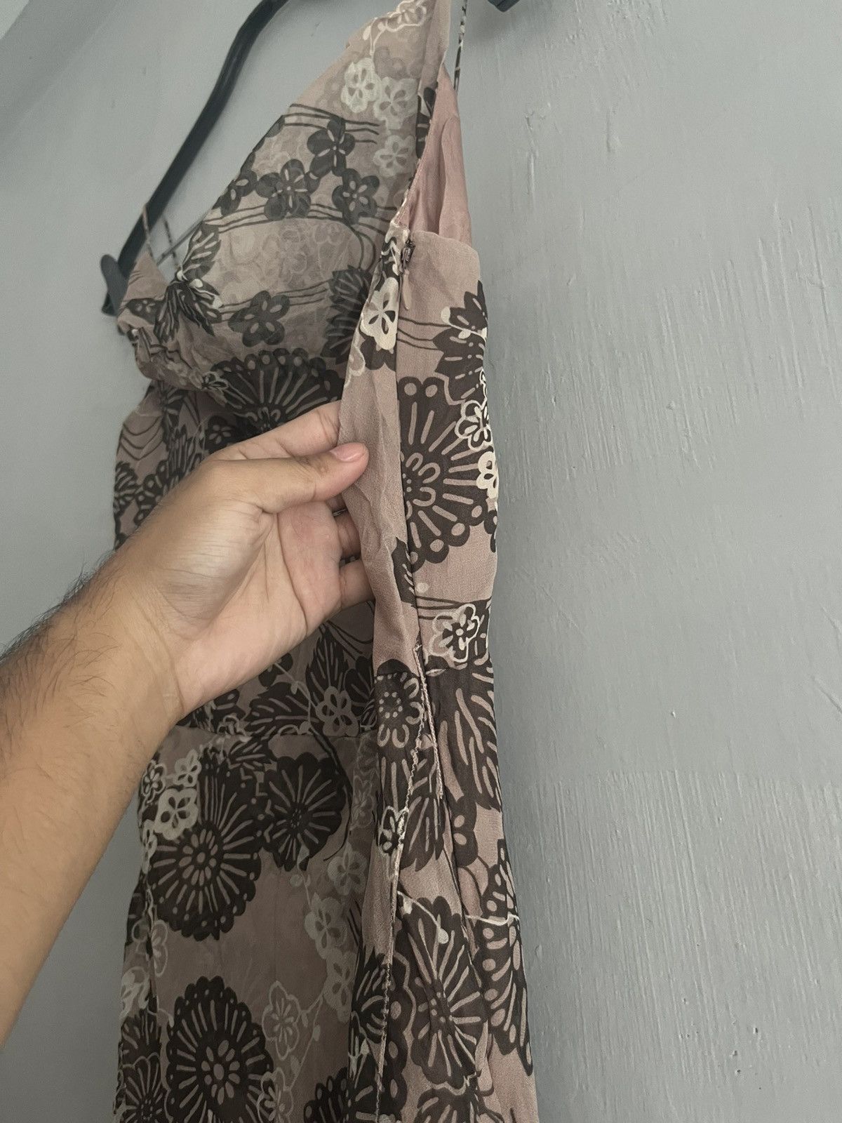 Vivienne Tam Vivienne Tam floral cowl neckline sheer silk midi dress Size M / US 6-8 / IT 42-44 - 3 Thumbnail