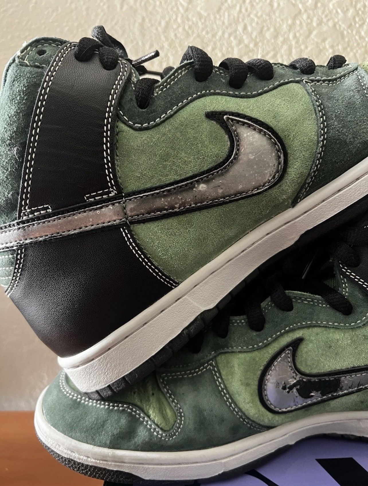 Nike SB 2007 Dunk High Pro Brut Gentlemen Pack Black Box 11.5 *FLAWS Size US 11.5 / EU 44-45 - 4 Thumbnail