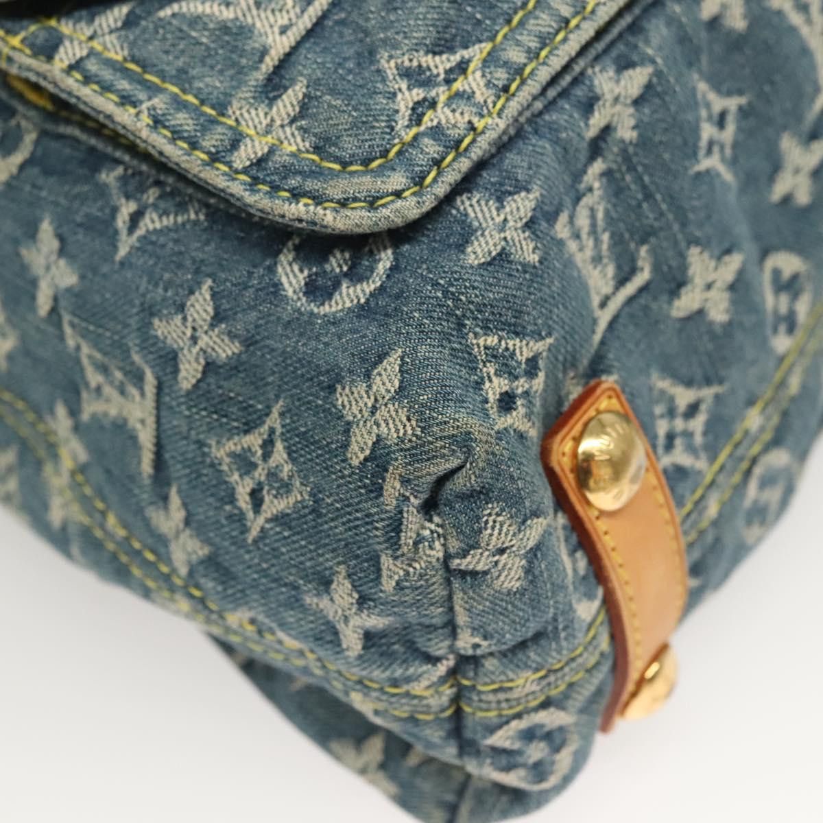 Louis Vuitton LOUIS VUITTON Monogram Denim Buggy GM Shoulder Bag Blue Size ONE SIZE - 10 Thumbnail