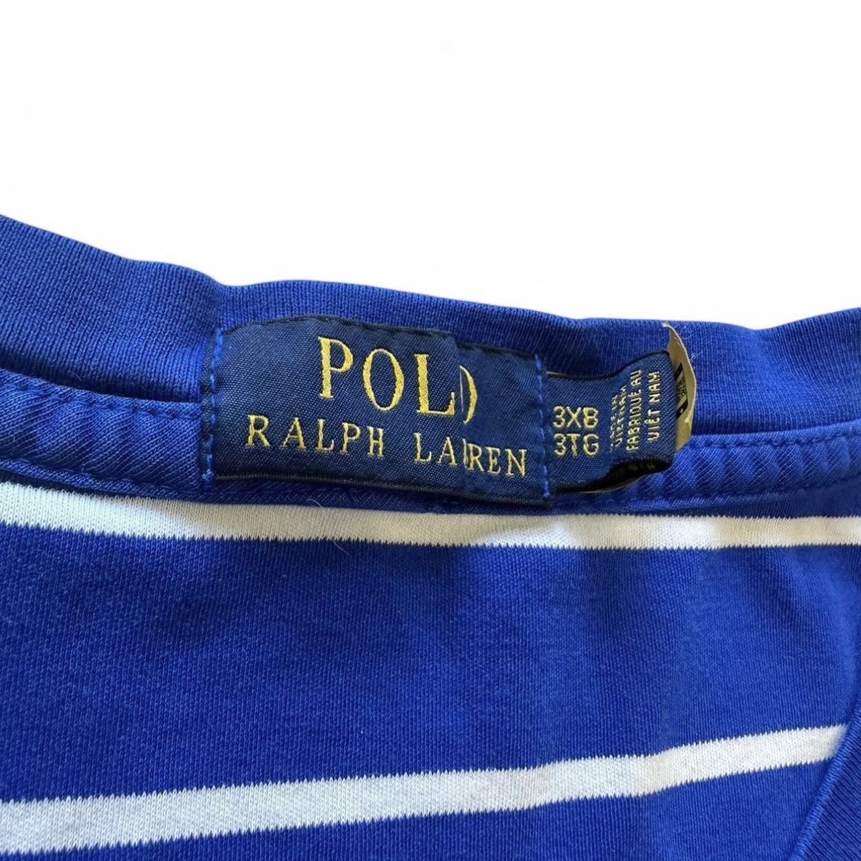 Polo Ralph Lauren Polo Ralph Lauren Navy & White Stripe S/S Tee- Size 3XB Size US XXL / EU 58 / 5 - 4 Thumbnail