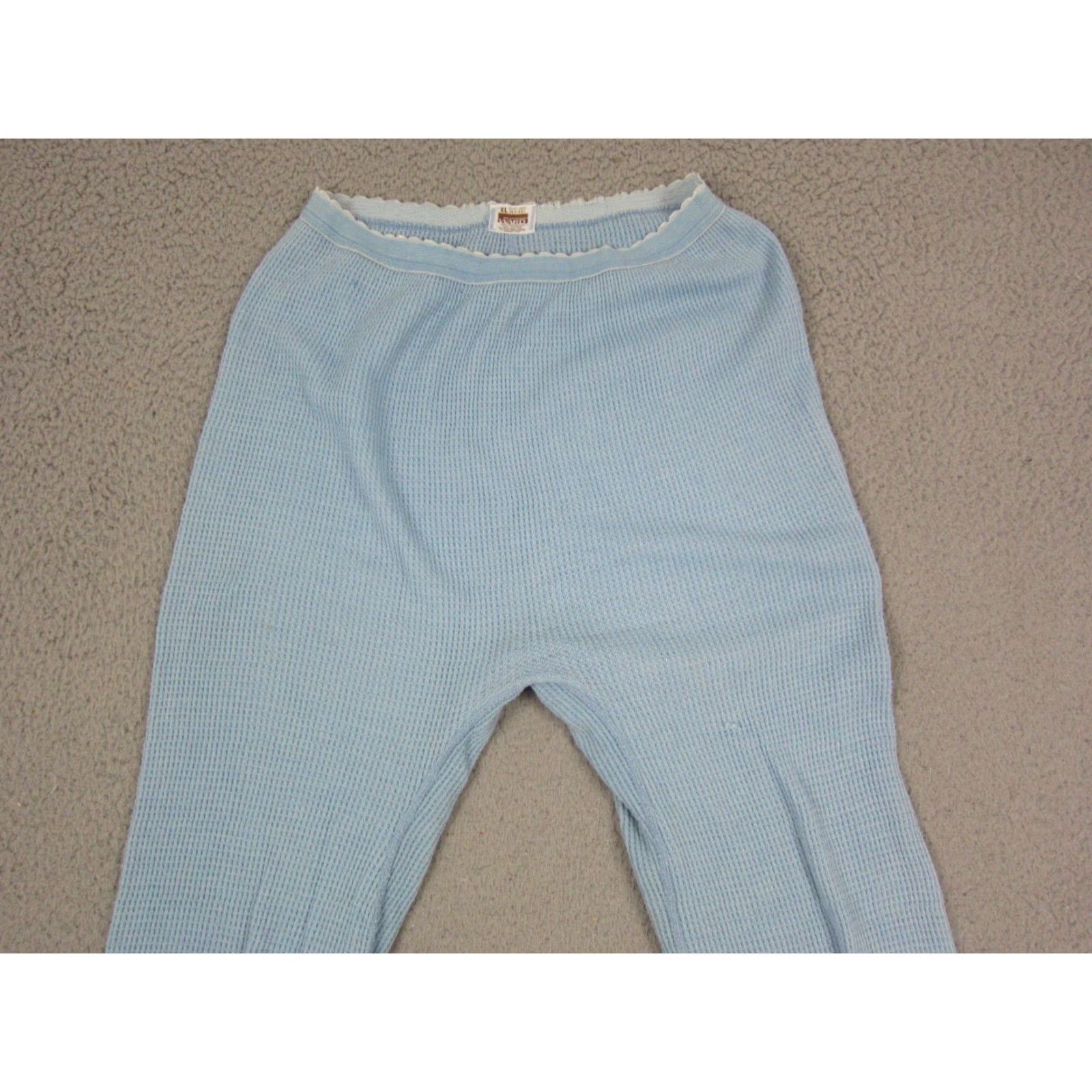 Vintage VINTAGE Montgomery Ward Pants Womens XL Blue Thermal Layer Knit 29in Inseam Casual Winter Fall Sweatpants City Mens Womens Size 40" / US 18 - 2 Thumbnail