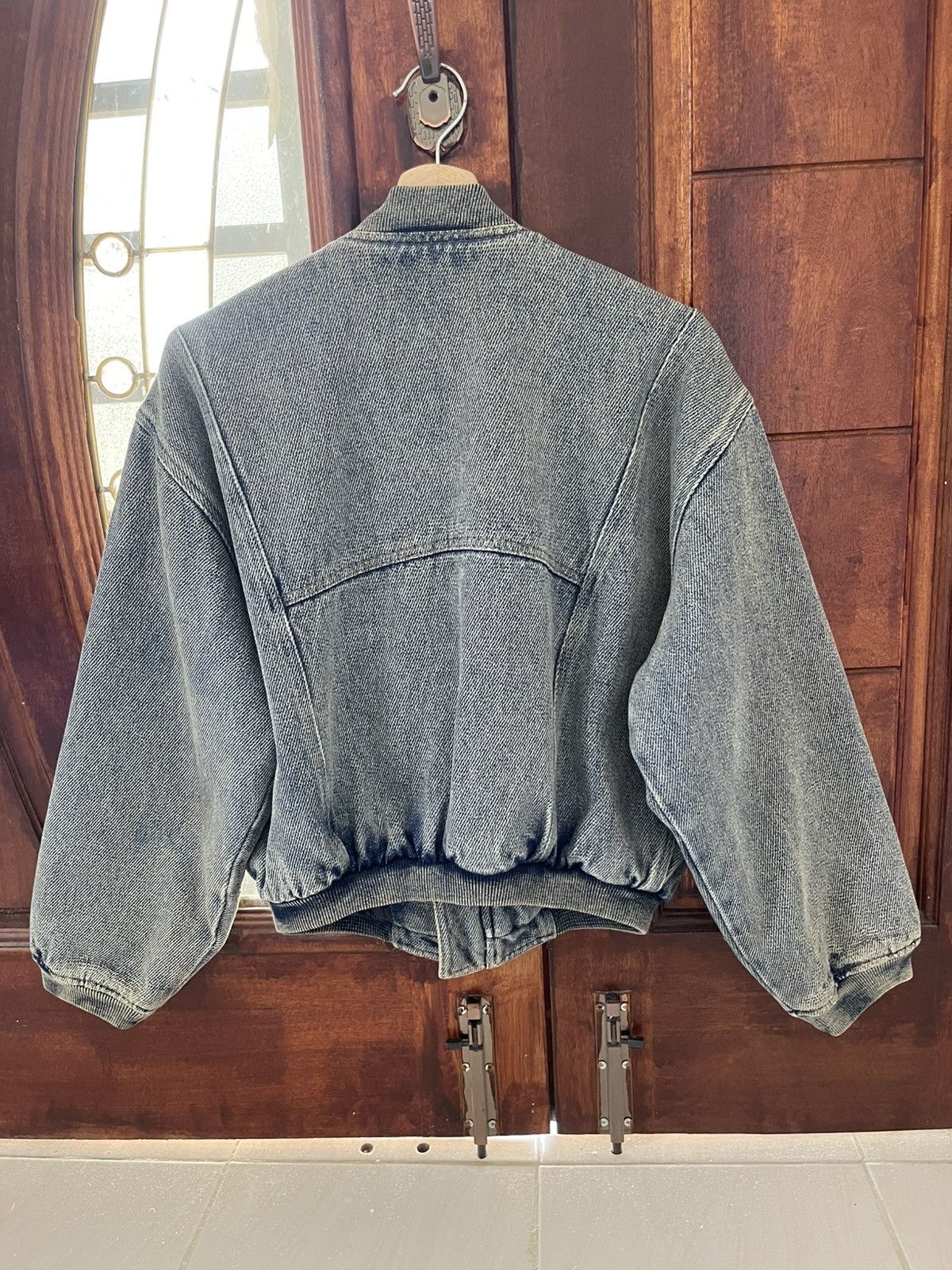 Giorgio Armani Vintage Armani Jeans Denim Bomber Jacket Size US M / EU 48-50 / 2 - 2 Thumbnail