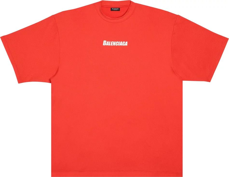 image of Balenciaga Oc11Z0124 Swim T-Shirt In Red, Men's (Size Small)