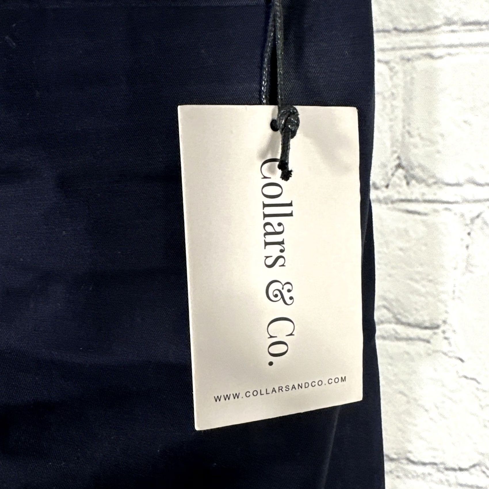 CO NWT Collars & Co CEO Chino Five Pocket Cotton Stretch Pants Navy 34x32 Men Size US 34 / EU 50 - 3 Thumbnail