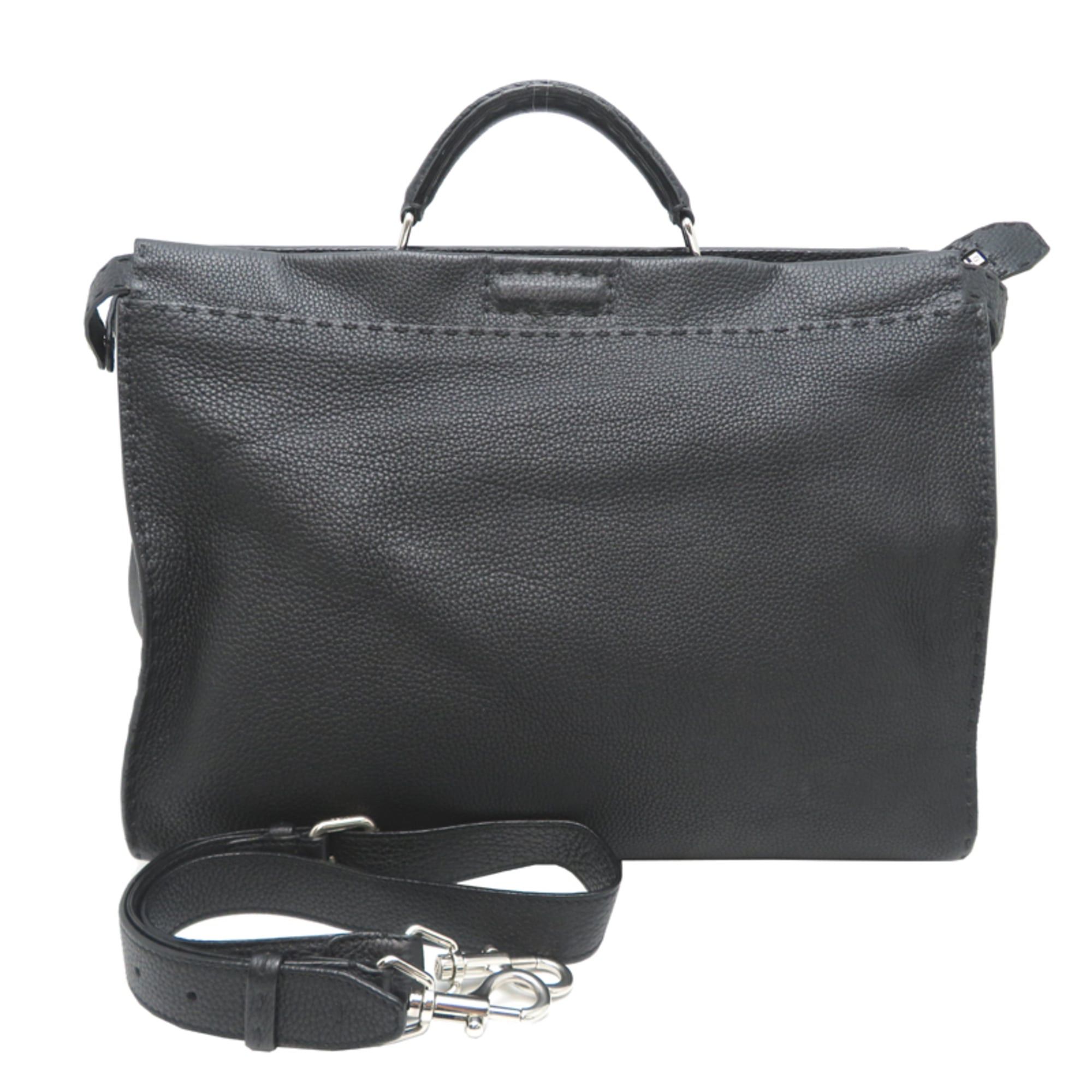Fendi Fendi Peekaboo Fit Bugs Women's/Men's Business Bag 7VA388 Leather Black Size ONE SIZE - 1 Thumbnail
