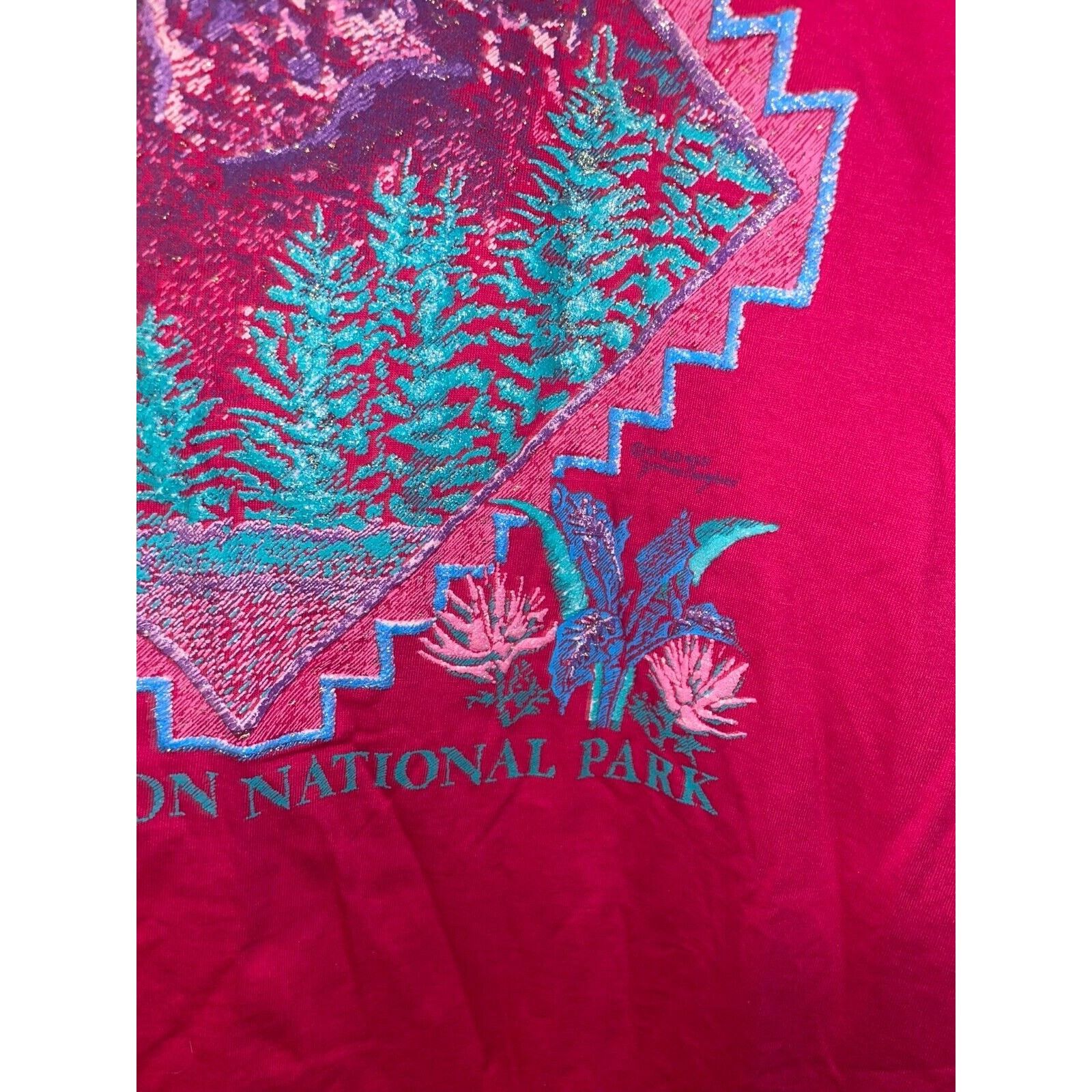 Jerzees Vintage Grand Teton National Park Shirt Tee VTG L 90s Large Size US L / EU 52-54 / 3 - 6 Thumbnail