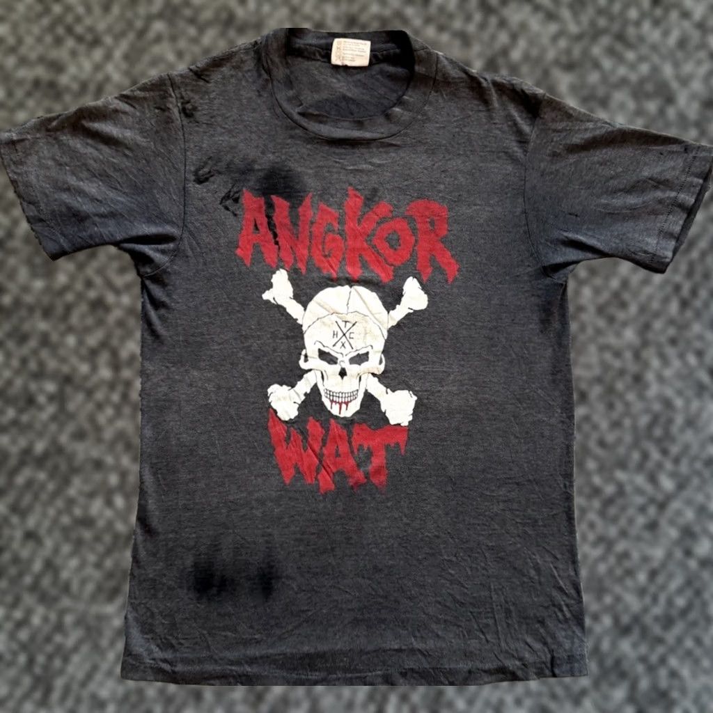 Hanes Vintage Angkor Wat T Shirt M Texas Hardcore Punk Band Thrash Metal 1987 Sz Size US M / EU 48-50 / 2 - 1 Thumbnail