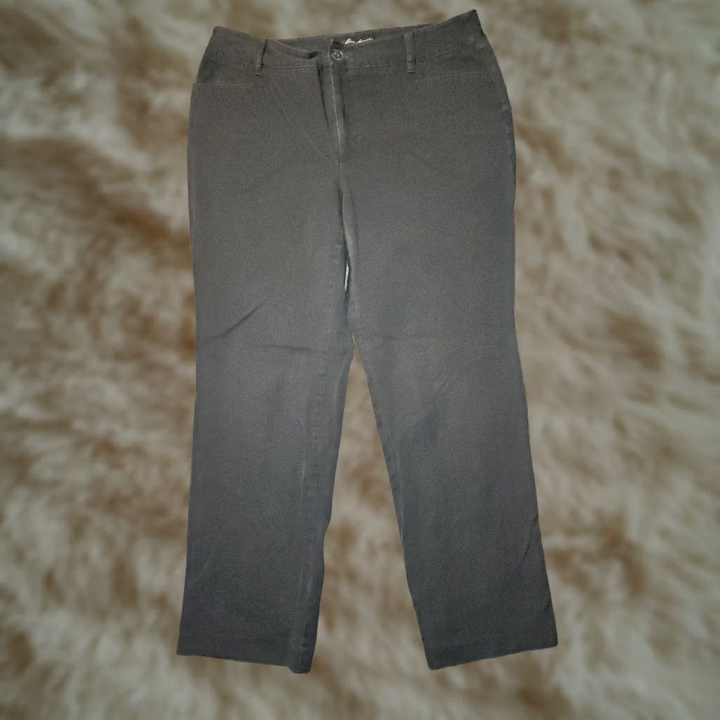 Eddie Bauer VINTAGE Eddie Bauer Blakely Pants Women 14 Gray Mid Rise Stretch Chino Straight Flat Front 28 Inseam Mens Womens Girls Boys Size 36" / US 14 / IT 50 - 1 Thumbnail