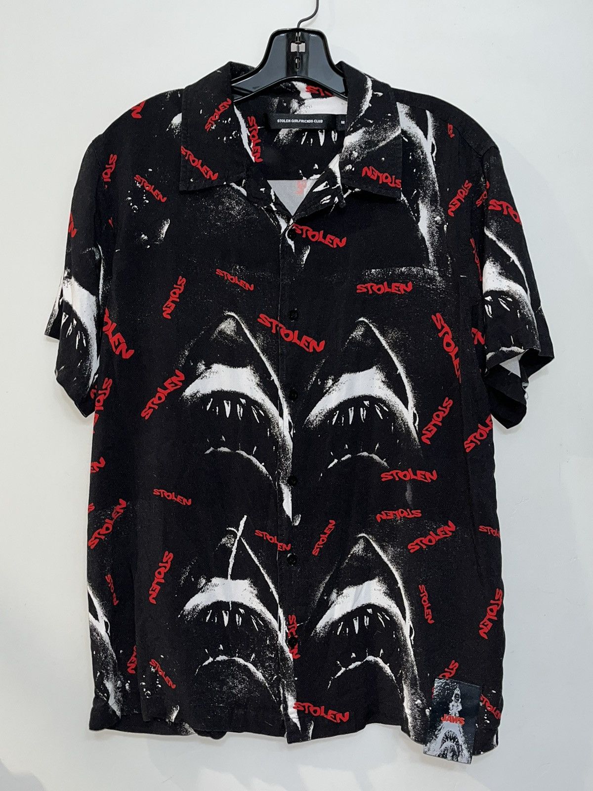 Other Crazy Y2K Faded Thrashed ERD Emo Cyber Grunge Jaws Button Up Size US M / EU 48-50 / 2 - 1 Thumbnail