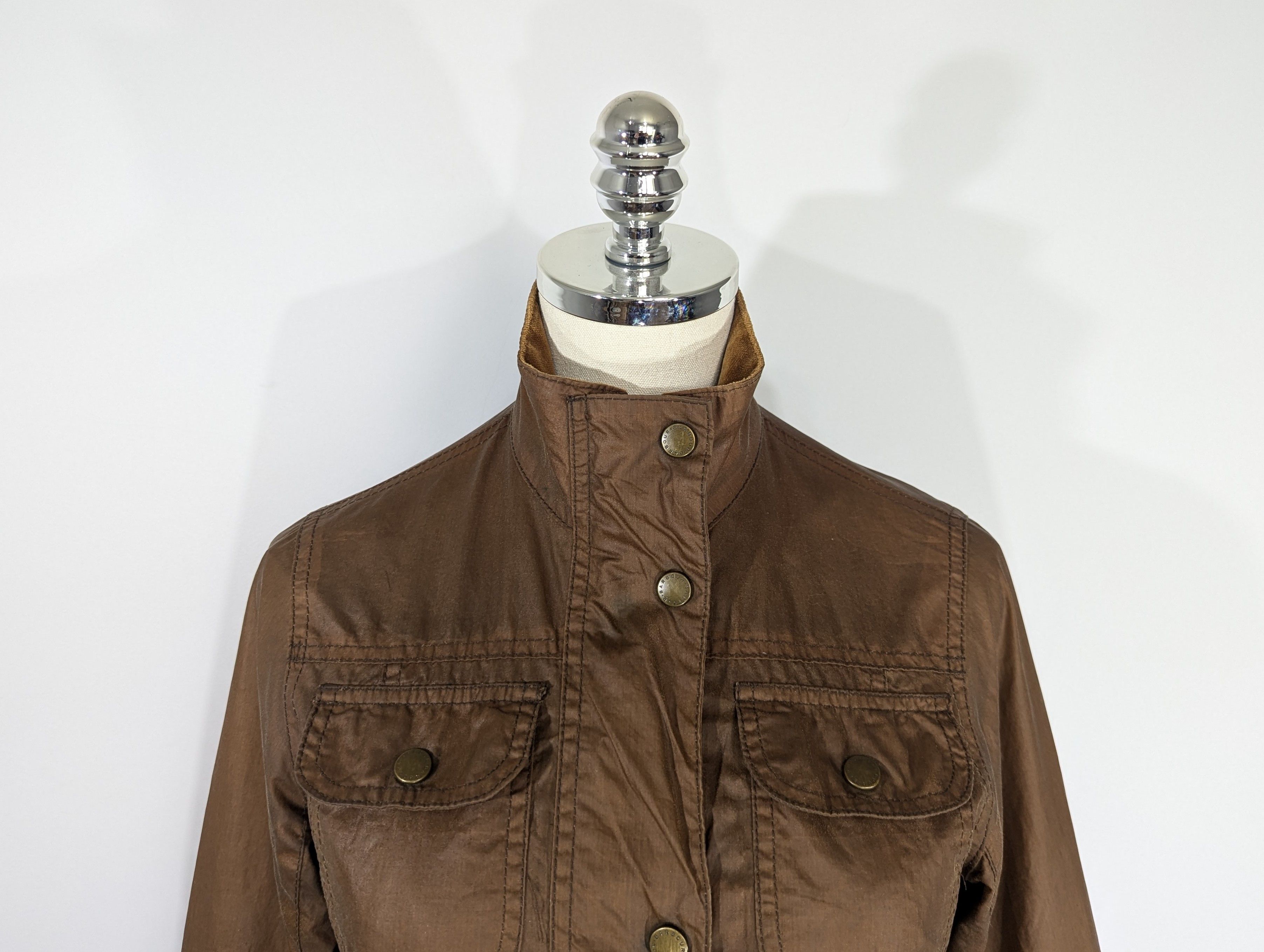 Barbour Barbour Emma Waxed Women's Jacket Brown Waxed Cotton Size S / US 4 / IT 40 - 2 Thumbnail