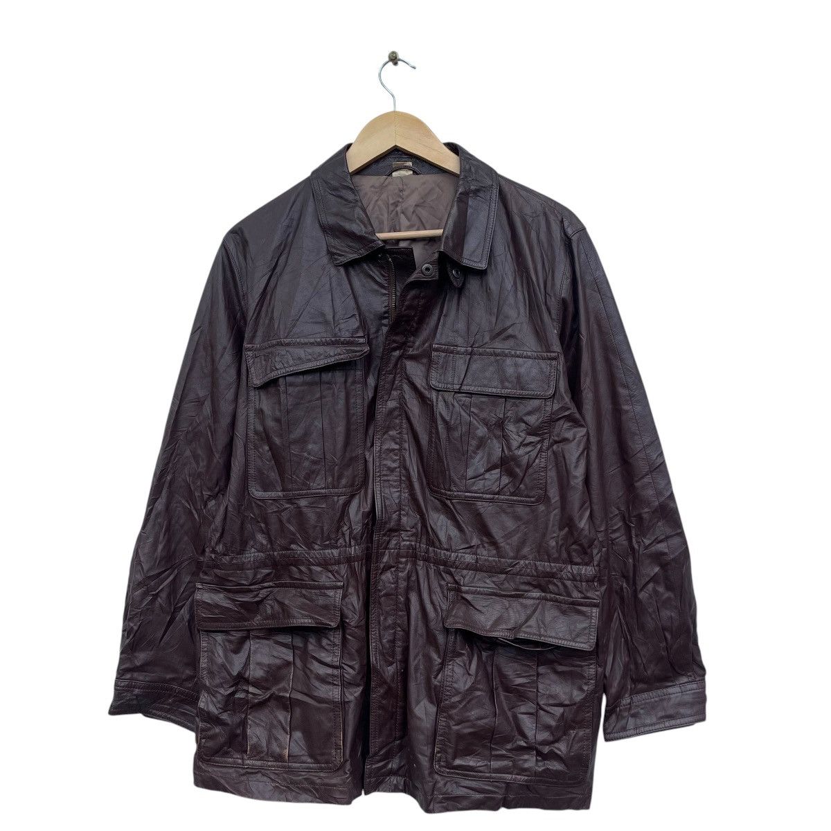 Issey Miyake × Japanese Brand 💥Vintage Japanese Brand Intermezzo Durban Leather Jacket Size US M / EU 48-50 / 2 - 1 Thumbnail