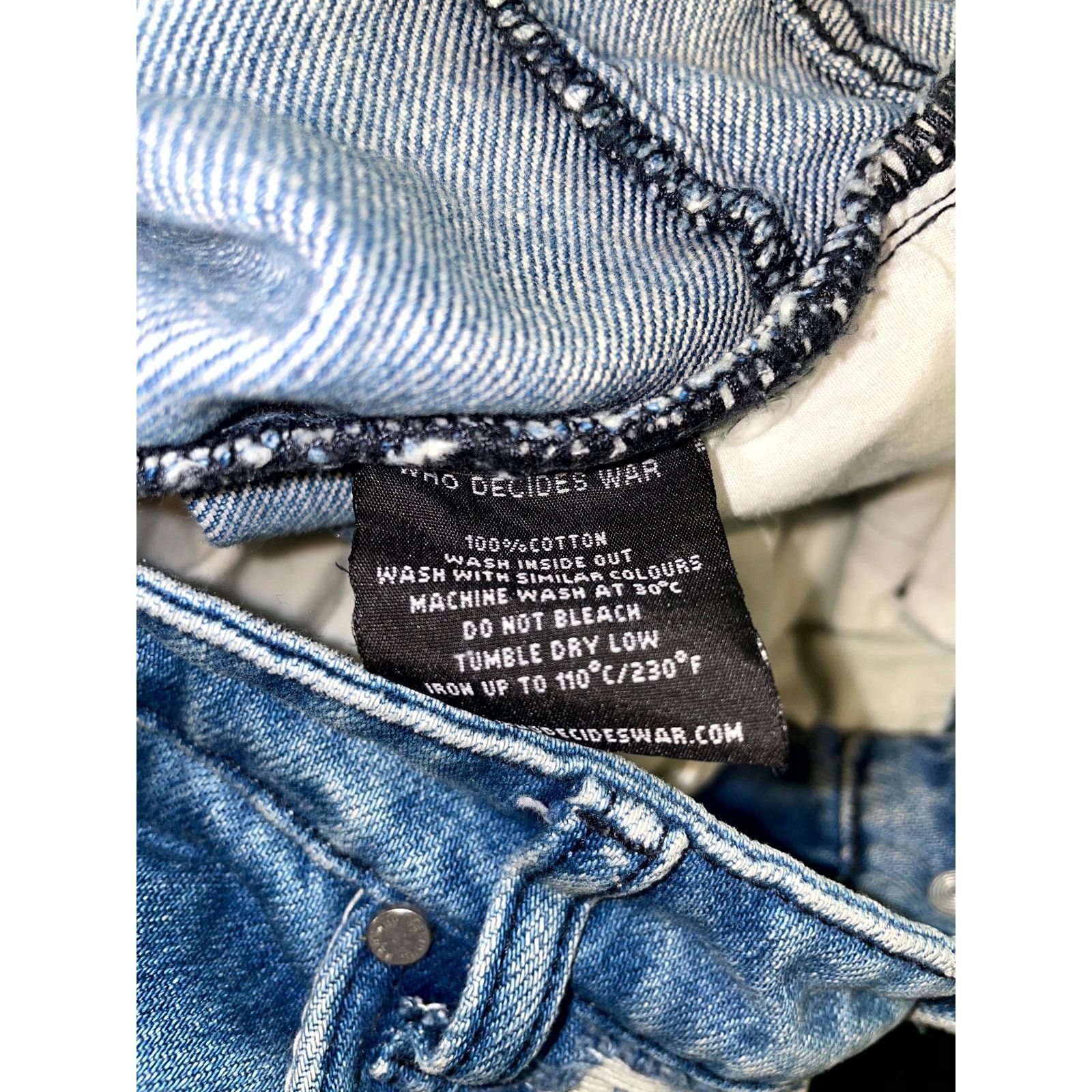 Who Decides War Who Decides War Path Denim Light Wash Jeans Size US 34 / EU 50 - 4 Thumbnail